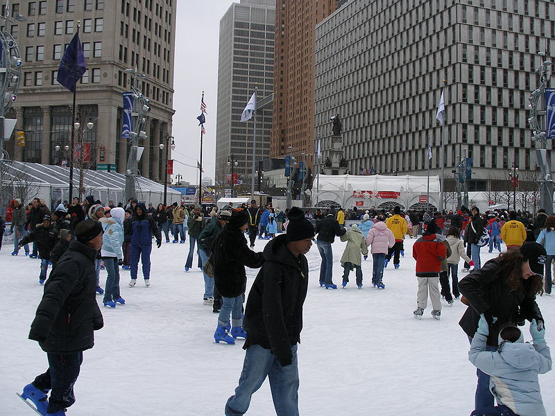 Skating in downtown Detroit. Photo: MJCdetroit