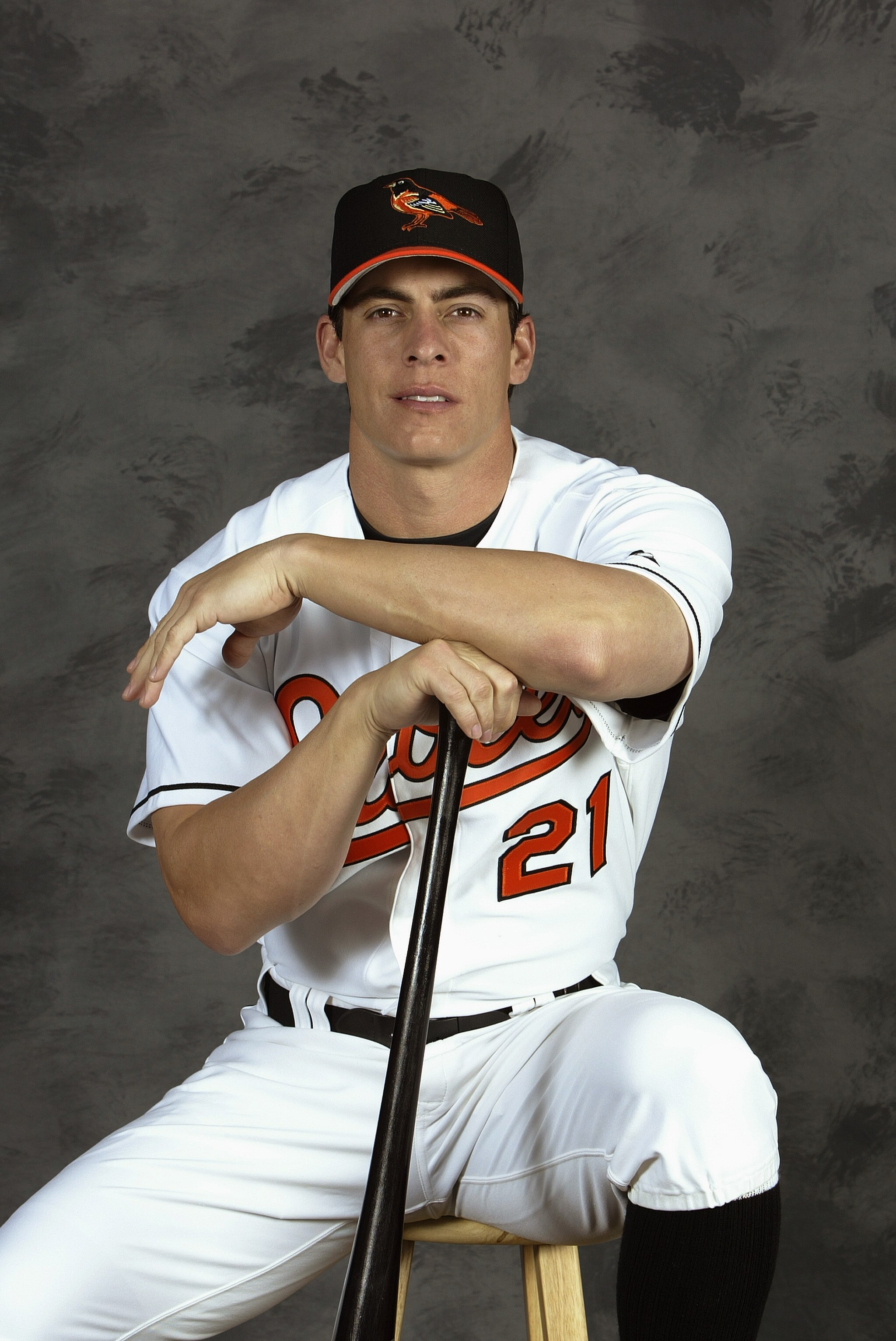 FORT LAUDERDALE, FL - MARCH 2:  Marty Cordova #21 of the Baltimore Orioles poses for a portrait during the Baltimore Orioles Spring Training Camp Photo Day on March 2, 2004 at Fort Lauderdale Stadium in Fort Lauderdale, Florida. (Photo by Robert Laberge/G