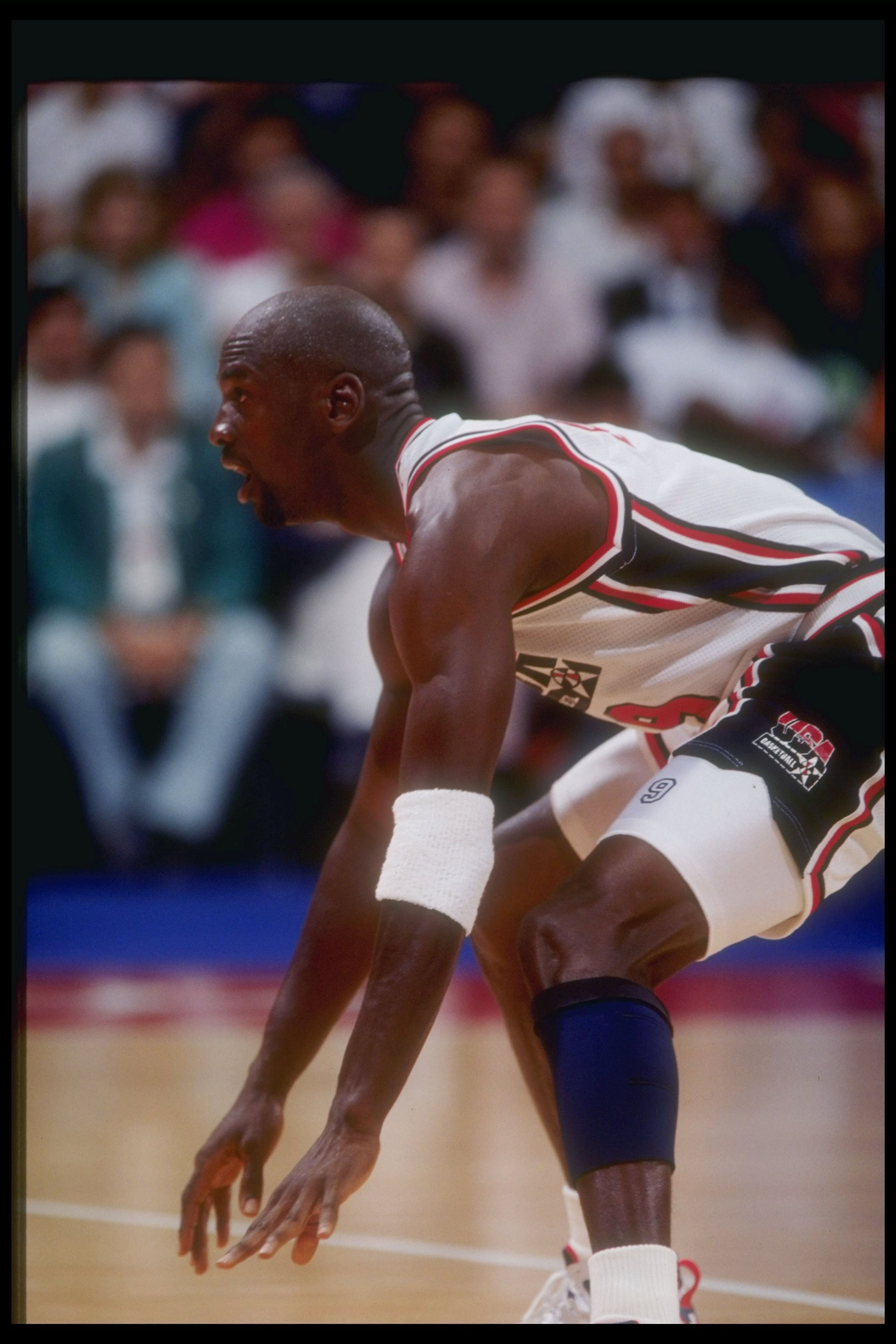 8 Aug 1992:  Guard Michael Jordan of the United States looks on during a game at the Olympic Games in Barcelona, Spain. Mandatory Credit: Mike Powell  /Allsport