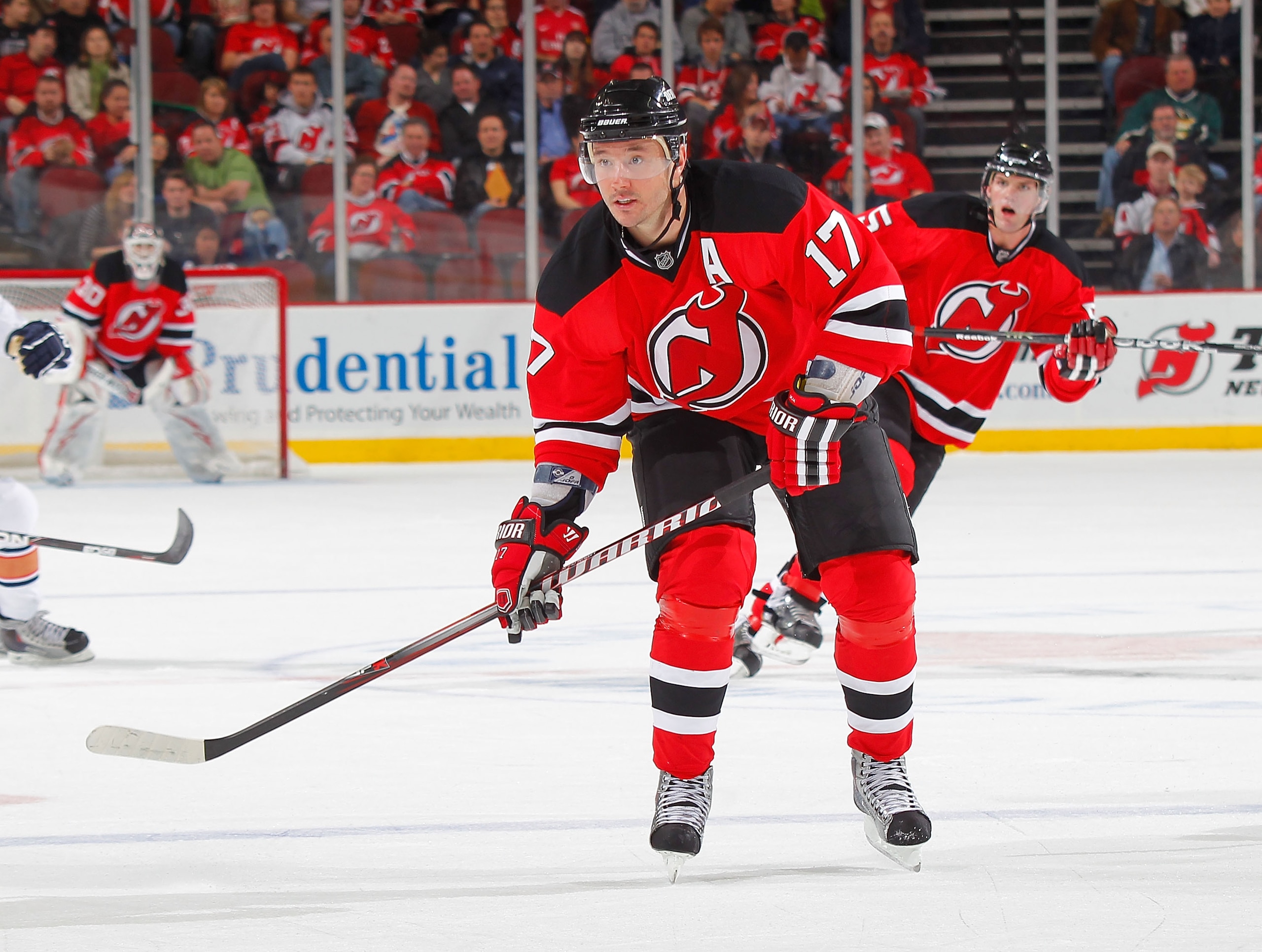 NEWARK, NJ - NOVEMBER 12: Ilya Kovalchuk #17 of the New Jersey Devils skates during a hockey game against the Edmonton Oilers at the Prudential Center on November 12, 2010 in Newark, New Jersey. (Photo by Paul Bereswill/Getty Images) NEWARK, NJ - NOVEMBER 12: Ilya Kovalchuk #17 of the New Jersey Devils skates during a hockey game against the Edmonton Oilers at the Prudential Center on November 12, 2010 in Newark, New Jersey. (Photo by Paul Bereswill/Getty Images)
