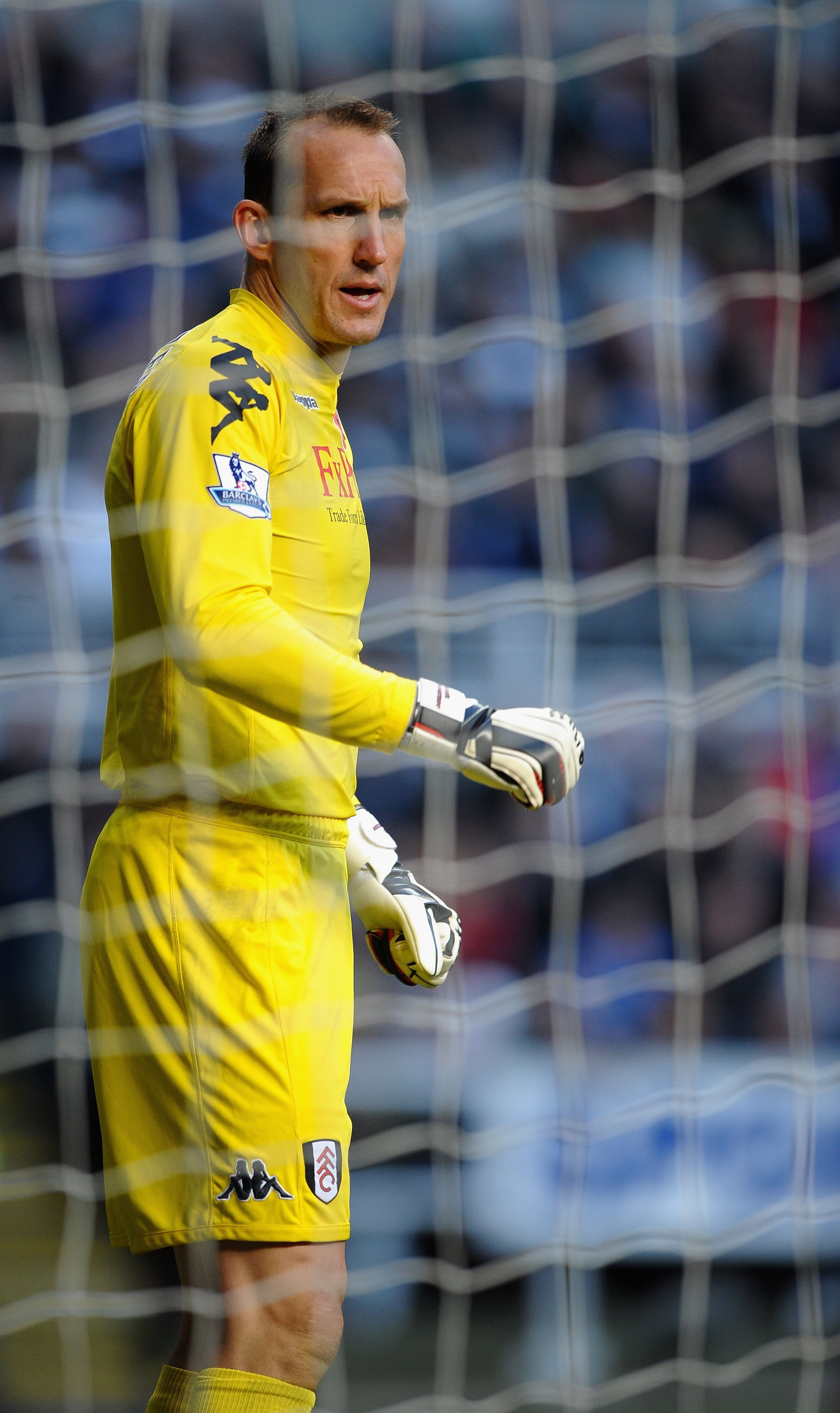 NEWCASTLE UPON TYNE, ENGLAND - NOVEMBER 13: Mark Schwarzer of Fulham looks on during the Barclays Premier League match between Newcastle United and Fulham at St James' Park on November 13, 2010 in Newcastle upon Tyne, England. (Photo by Laurence Griffit NEWCASTLE UPON TYNE, ENGLAND - NOVEMBER 13: Mark Schwarzer of Fulham looks on during the Barclays Premier League match between Newcastle United and Fulham at St James' Park on November 13, 2010 in Newcastle upon Tyne, England. (Photo by Laurence Griffit