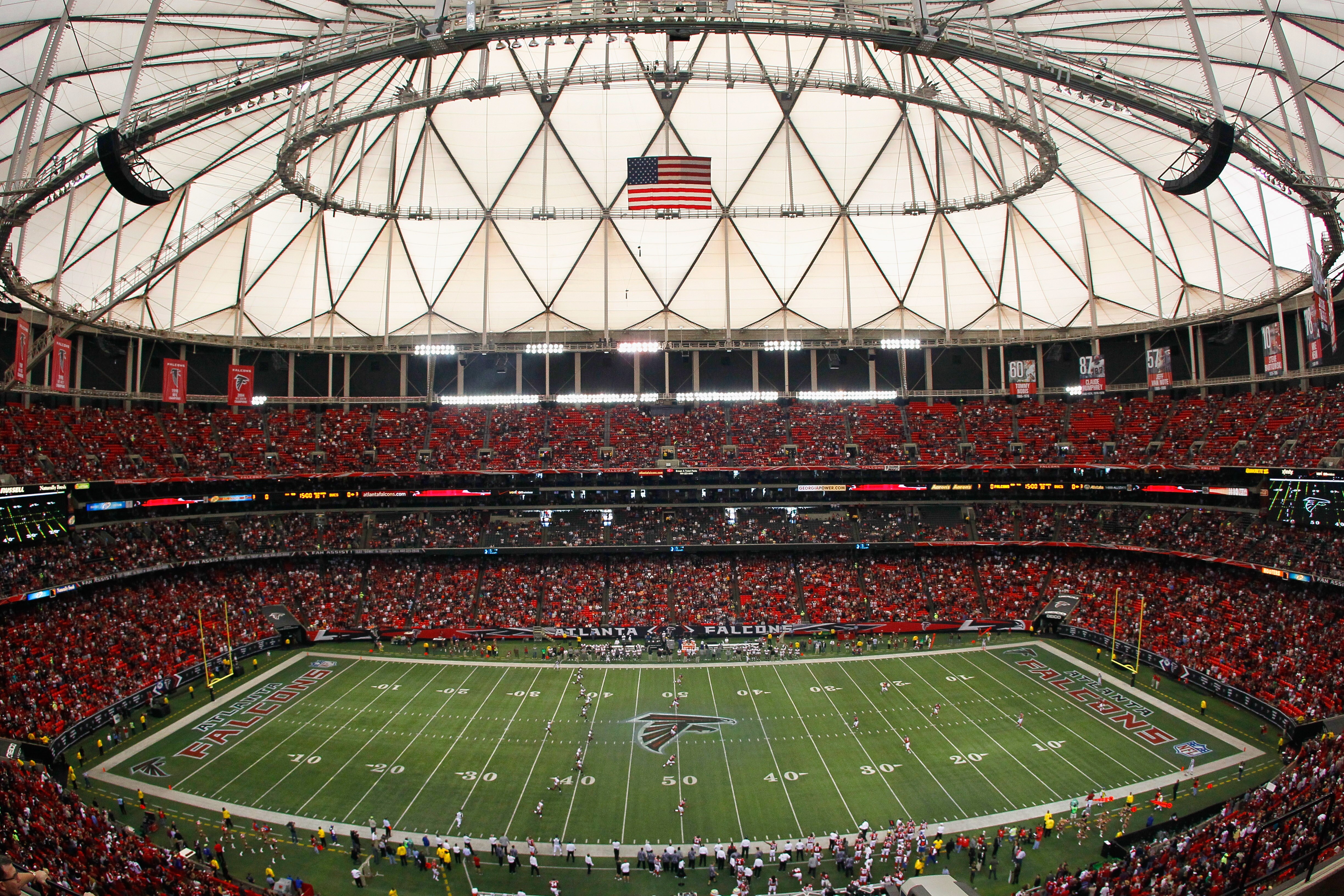 ATLANTA - NOVEMBER 07:  A general view of the Georgia Dome before the Atlanta Falcons and the Tampa Bay Buccaneers on November 7, 2010 in Atlanta, Georgia.  (Photo by Kevin C. Cox/Getty Images)