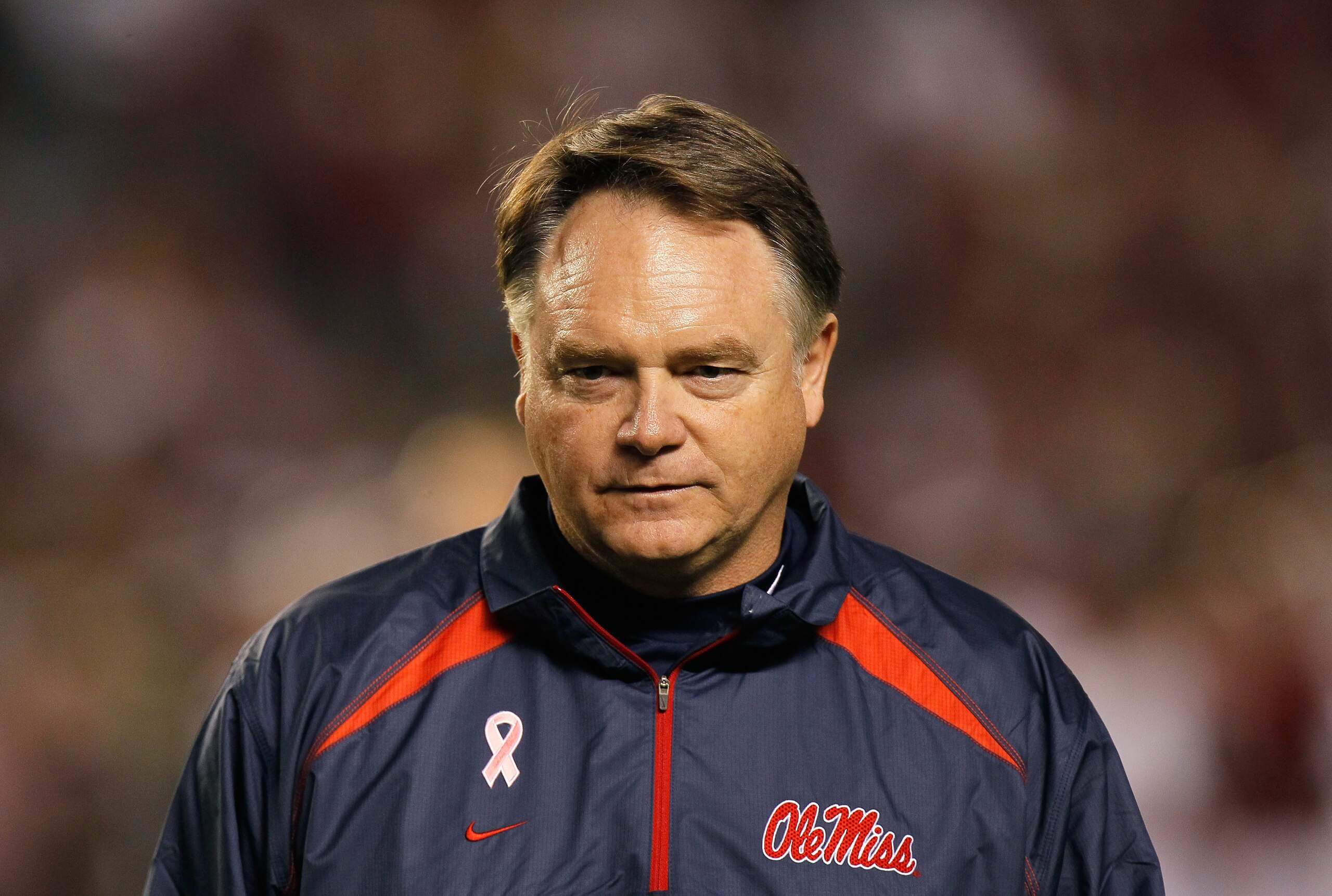 TUSCALOOSA, AL - OCTOBER 16: Head coach Houston Nutt of the Ole Miss Rebels against the Alabama Crimson Tide at Bryant-Denny Stadium on October 16, 2010 in Tuscaloosa, Alabama. (Photo by Kevin C. Cox/Getty Images) TUSCALOOSA, AL - OCTOBER 16: Head coach Houston Nutt of the Ole Miss Rebels against the Alabama Crimson Tide at Bryant-Denny Stadium on October 16, 2010 in Tuscaloosa, Alabama. (Photo by Kevin C. Cox/Getty Images)