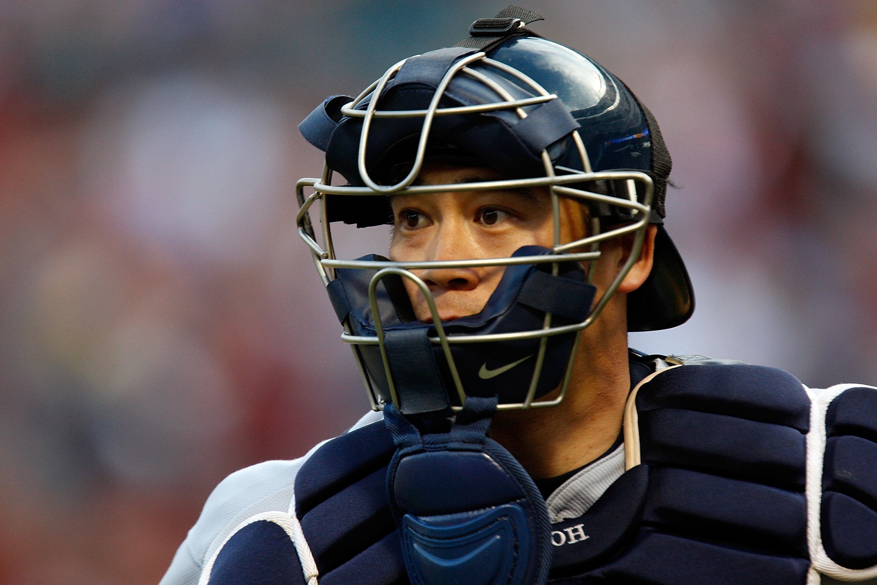 ARLINGTON, TX - JULY 31:  Catcher Kenji Johjima #2 of the Seattle Mariners on July 31, 2009 at Rangers Ballpark in Arlington, Texas.  (Photo by Ronald Martinez/Getty Images)