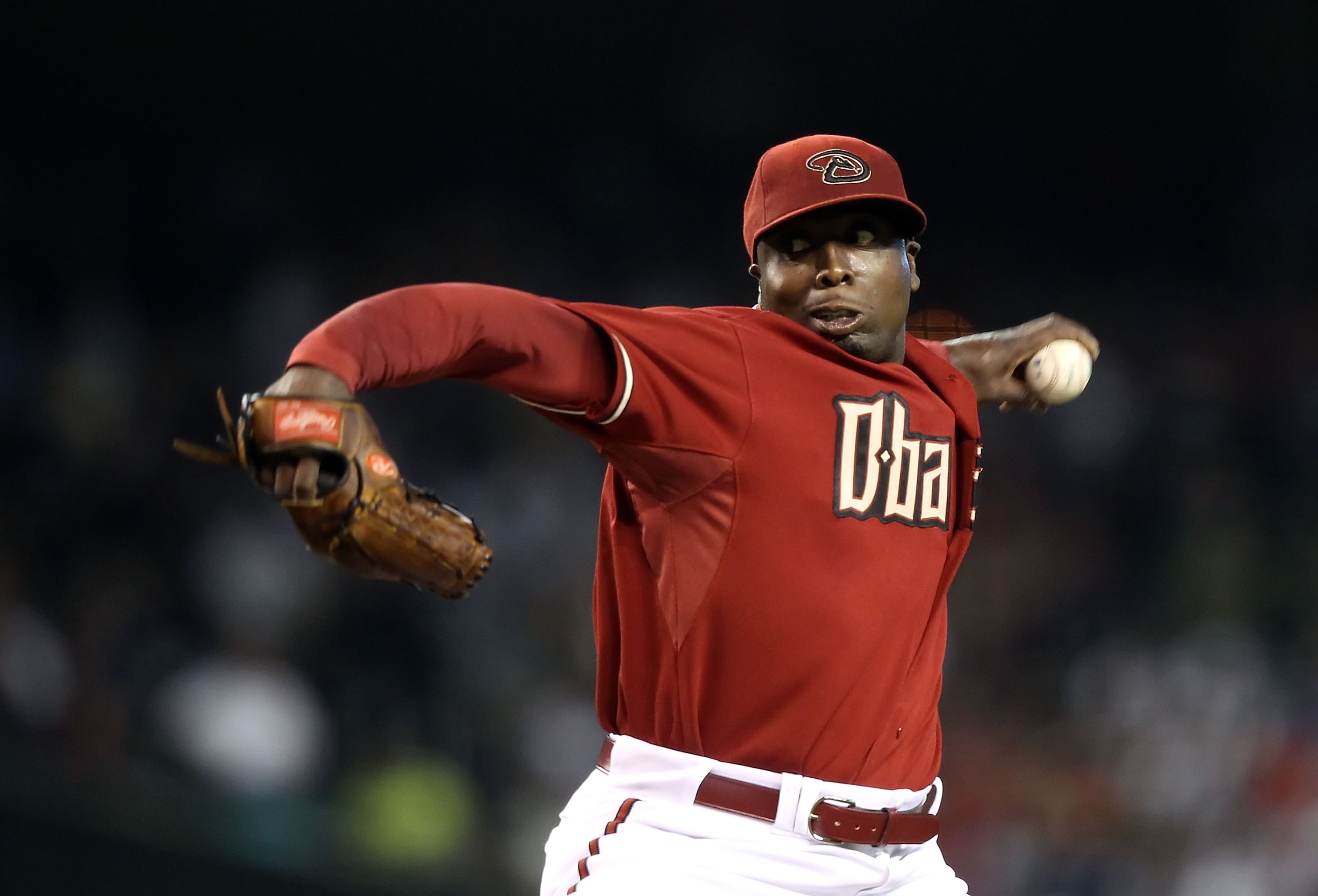 PHOENIX - JUNE 23:  Starting pitcher Dontrelle Willis #35 of the Arizona Diamondbacks pitches against the New York Yankees during the Major League Baseball game at Chase Field on June 23, 2010 in Phoenix, Arizona.  The Yankees defeated the Diamondbacks 6-