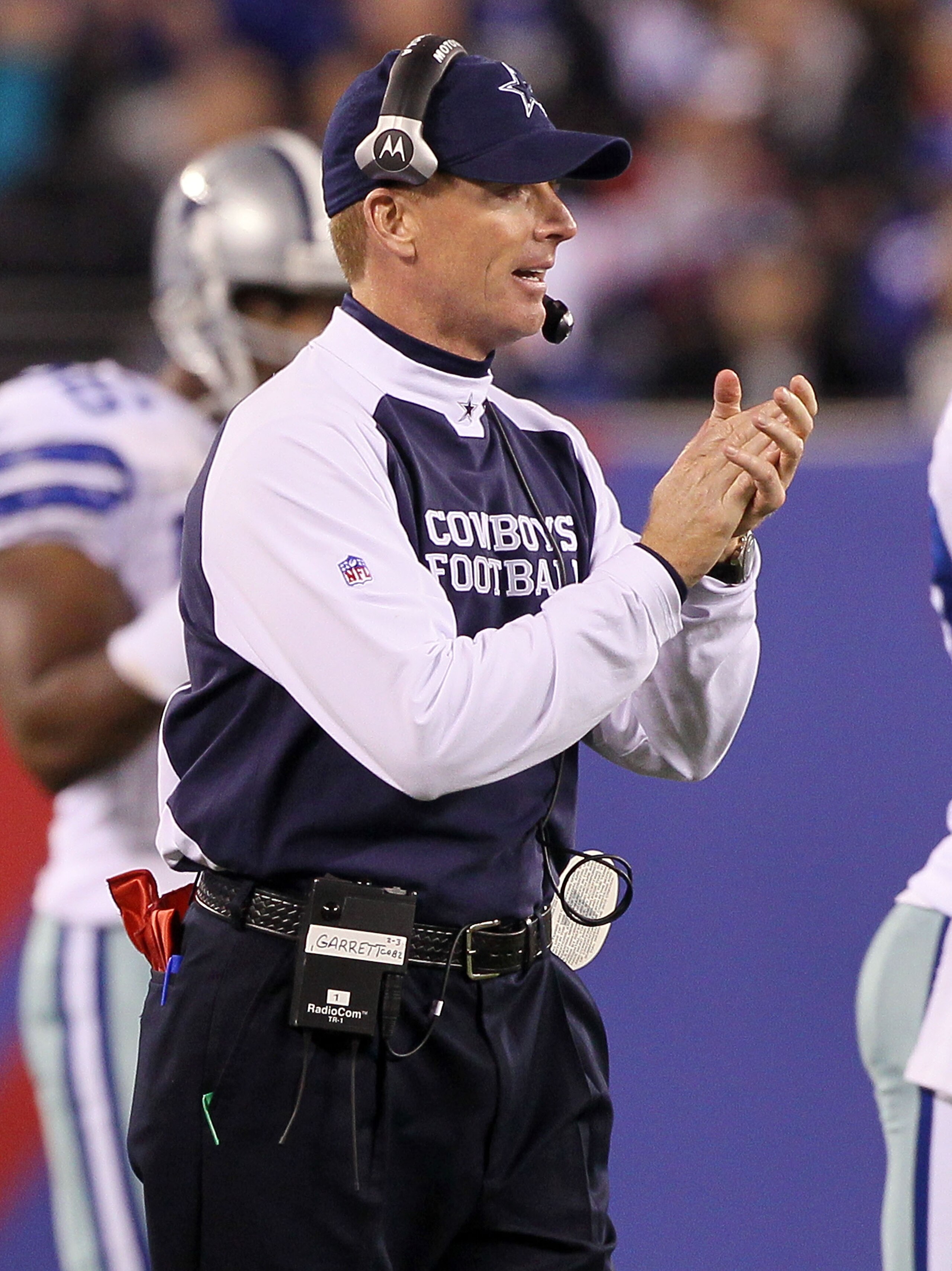 EAST RUTHERFORD, NJ - NOVEMBER 14: Head coach Jason Garrett of the Dallas Cowboys looks on from the sidelines against the New York Giants on November 14, 2010 at the New Meadowlands Stadium in East Rutherford, New Jersey. (Photo by Jim McIsaac/Getty Ima EAST RUTHERFORD, NJ - NOVEMBER 14: Head coach Jason Garrett of the Dallas Cowboys looks on from the sidelines against the New York Giants on November 14, 2010 at the New Meadowlands Stadium in East Rutherford, New Jersey. (Photo by Jim McIsaac/Getty Ima