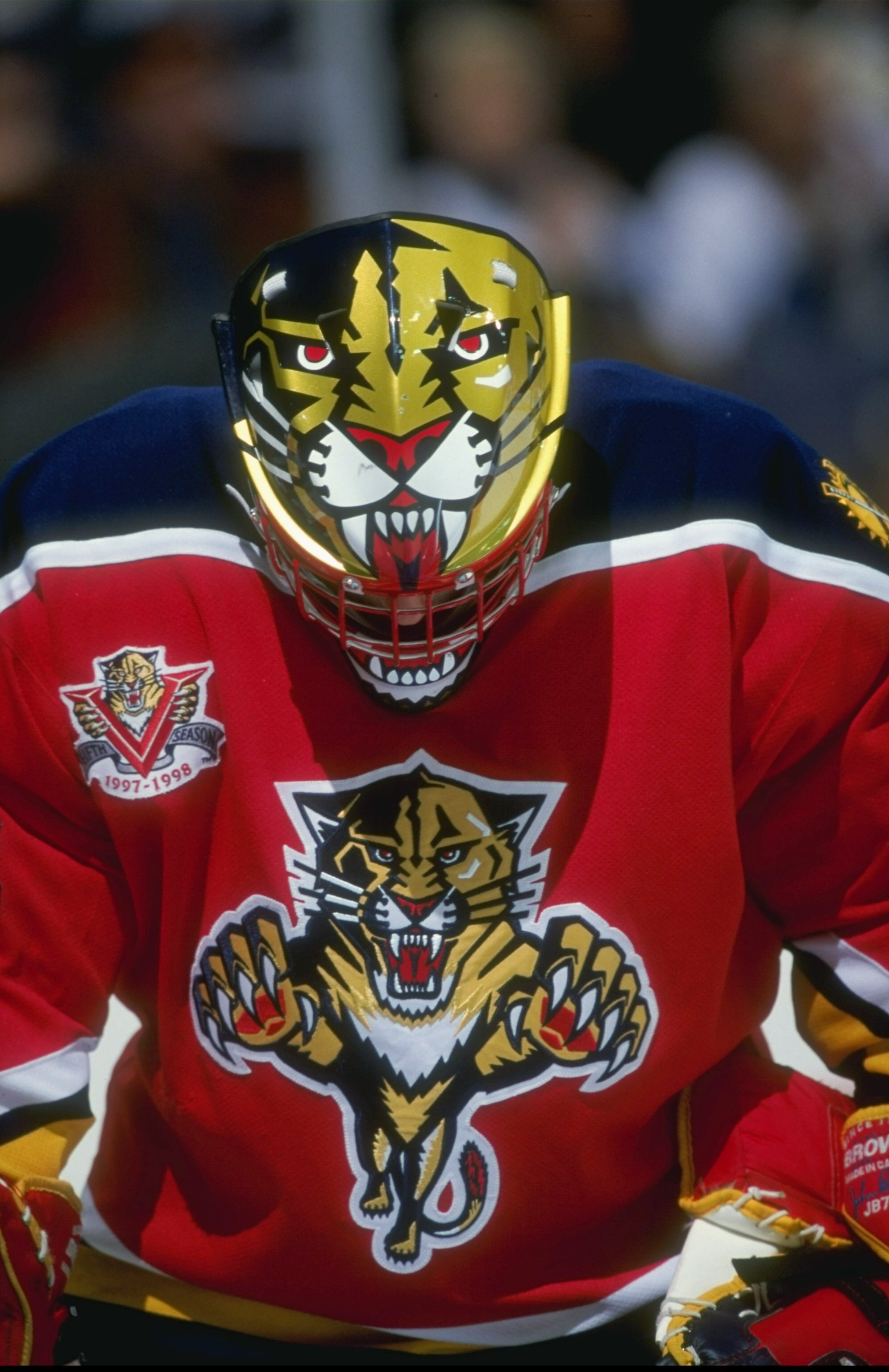 18 Dec 1997:  Goaltender John Vanbiesbrouck of the Florida Panthers stands on the ice during a game against the Washington Capitals at the M.C.I. Center in Washington, D. C.  The Panthers won the game 4-0. Mandatory Credit: Doug Pensinger  /Allsport