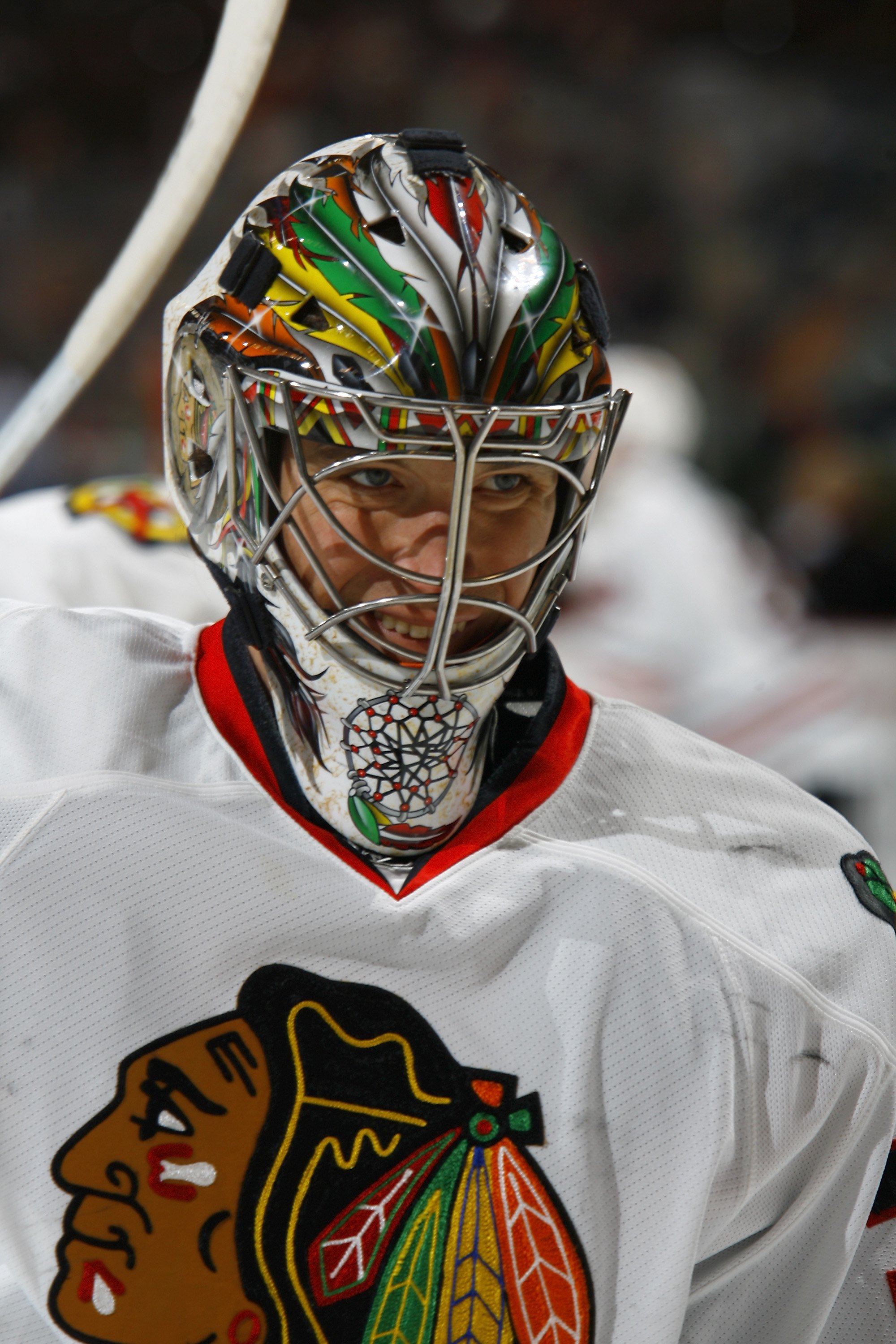 OTTAWA, ON - JANUARY 19: Goalie Cristobal Huet #39 of the Chicago Blackhawks, looks on against the Ottawa Senators in a game at Scotiabank Place on January 19, 2010 in Ottawa, Canada.  The Ottawa Senators defeated the Chicago Blackhawks 4-1.(Photo by Phil
