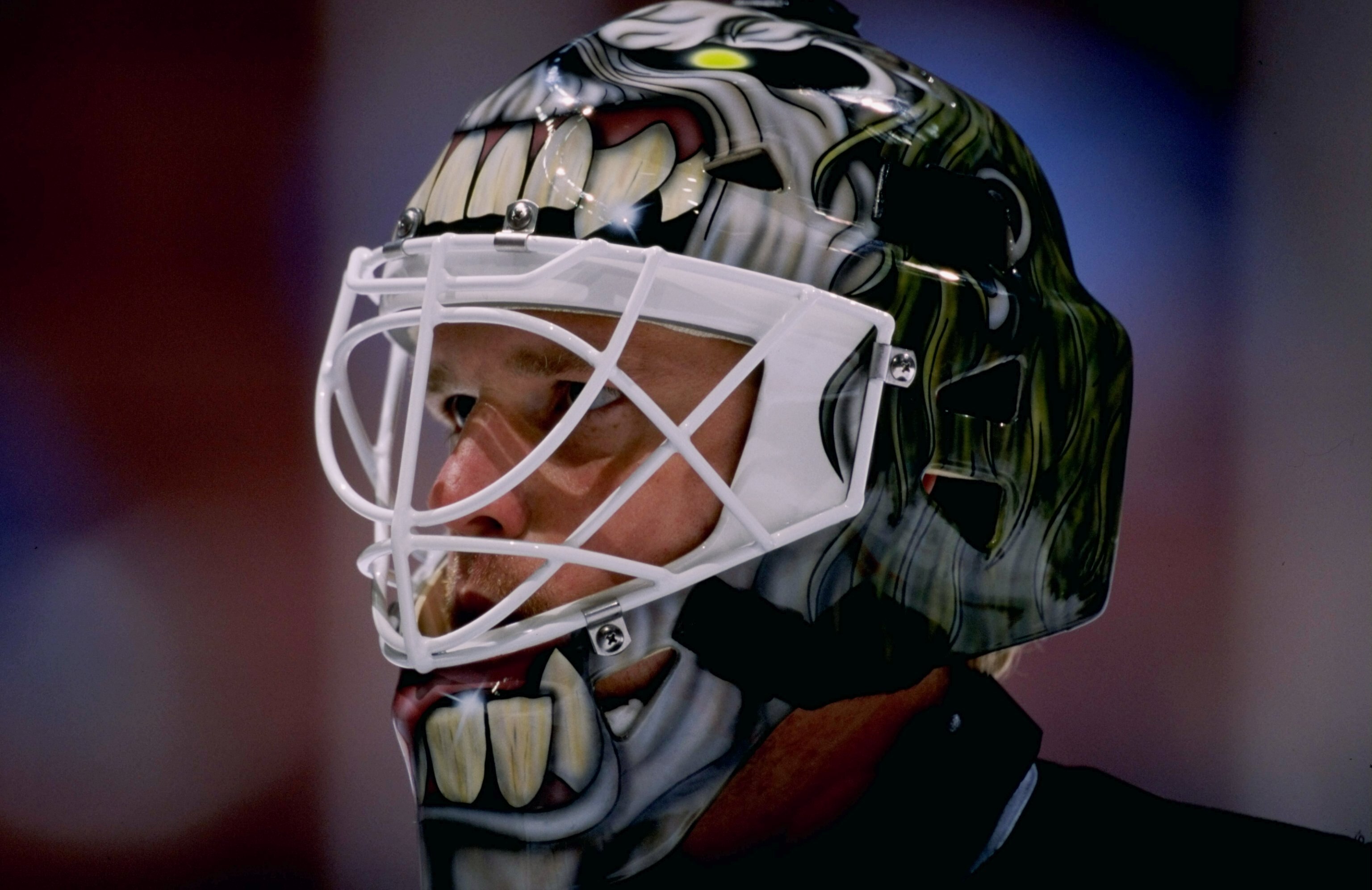 15 Jan 1999: Roman Turek of the Dallas Stars looks on during the game against the  Anaheim Mighty Ducks at the Arrowhead Pond in Anaheim, California. The Stars defeated the Ducks 3-1. Mandatory Credit: Vincent Laforet  /Allsport