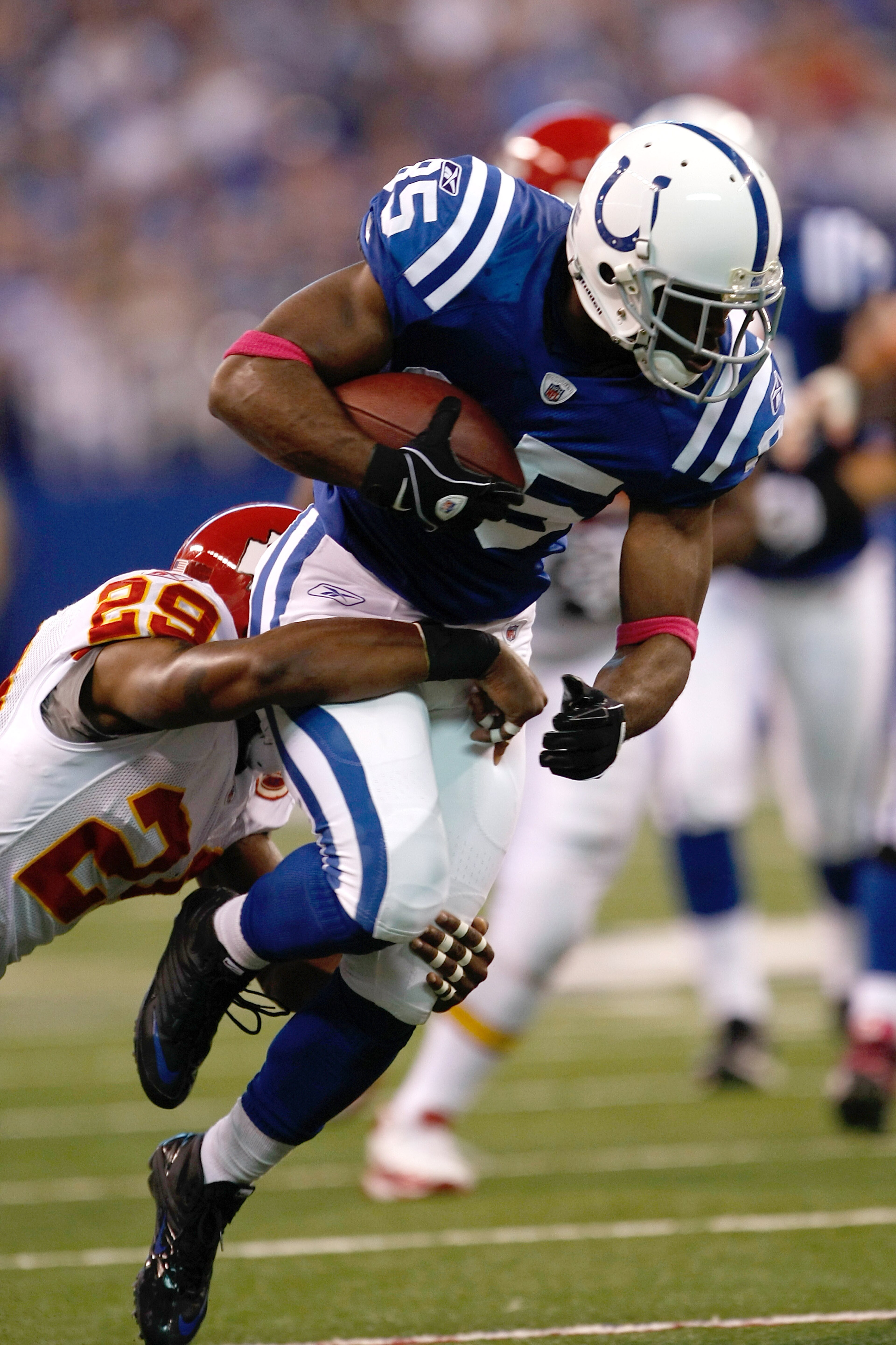 INDIANAPOLIS, IN - OCTOBER 10: Pierre Garcon #85 of the Indianapolis Colts runs with the football against the Kansas City Chiefs at Lucas Oil Stadium on October 10, 2010 in Indianapolis, Indiana. (Photo by Scott Boehm/Getty Images) INDIANAPOLIS, IN - OCTOBER 10: Pierre Garcon #85 of the Indianapolis Colts runs with the football against the Kansas City Chiefs at Lucas Oil Stadium on October 10, 2010 in Indianapolis, Indiana. (Photo by Scott Boehm/Getty Images)