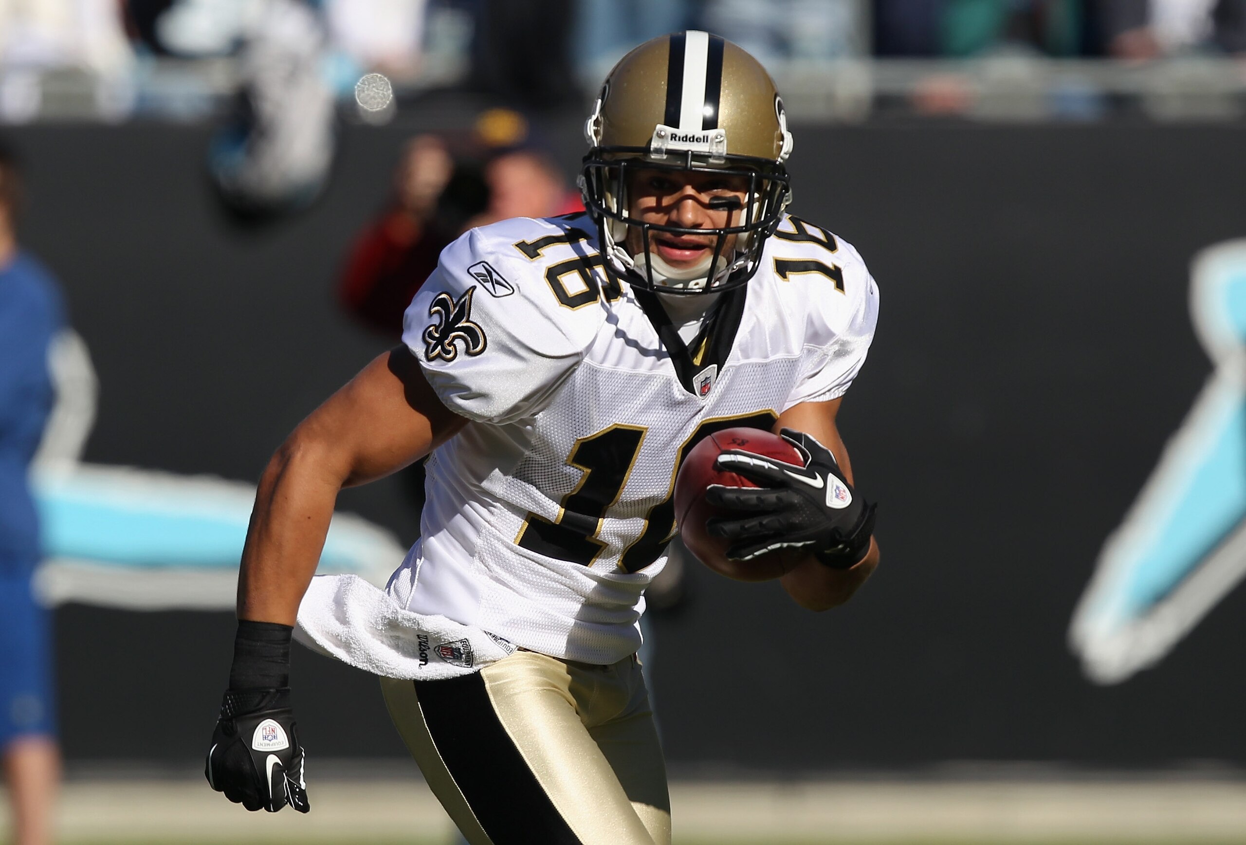 CHARLOTTE, NC - NOVEMBER 07: Lance Moore #16 of the New Orleans Saints against the Carolina Panthers during their game at Bank of America Stadium on November 7, 2010 in Charlotte, North Carolina. (Photo by Streeter Lecka/Getty Images) CHARLOTTE, NC - NOVEMBER 07: Lance Moore #16 of the New Orleans Saints against the Carolina Panthers during their game at Bank of America Stadium on November 7, 2010 in Charlotte, North Carolina. (Photo by Streeter Lecka/Getty Images)