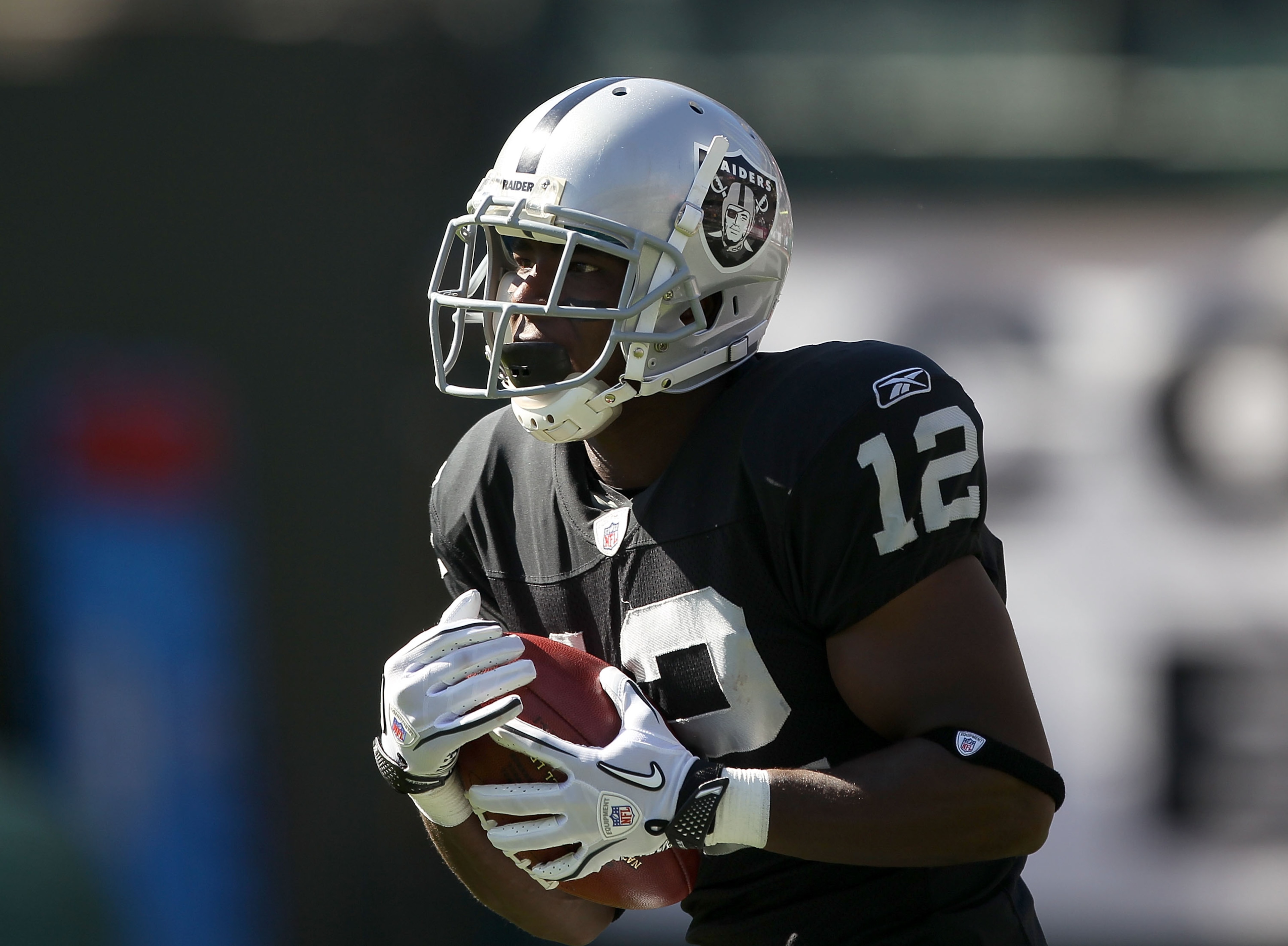 OAKLAND, CA - OCTOBER 31: Jacoby Ford #12 of the Oakland Raiders in action against the Seattle Seahawks at Oakland-Alameda County Coliseum on October 31, 2010 in Oakland, California. (Photo by Ezra Shaw/Getty Images) OAKLAND, CA - OCTOBER 31: Jacoby Ford #12 of the Oakland Raiders in action against the Seattle Seahawks at Oakland-Alameda County Coliseum on October 31, 2010 in Oakland, California. (Photo by Ezra Shaw/Getty Images)