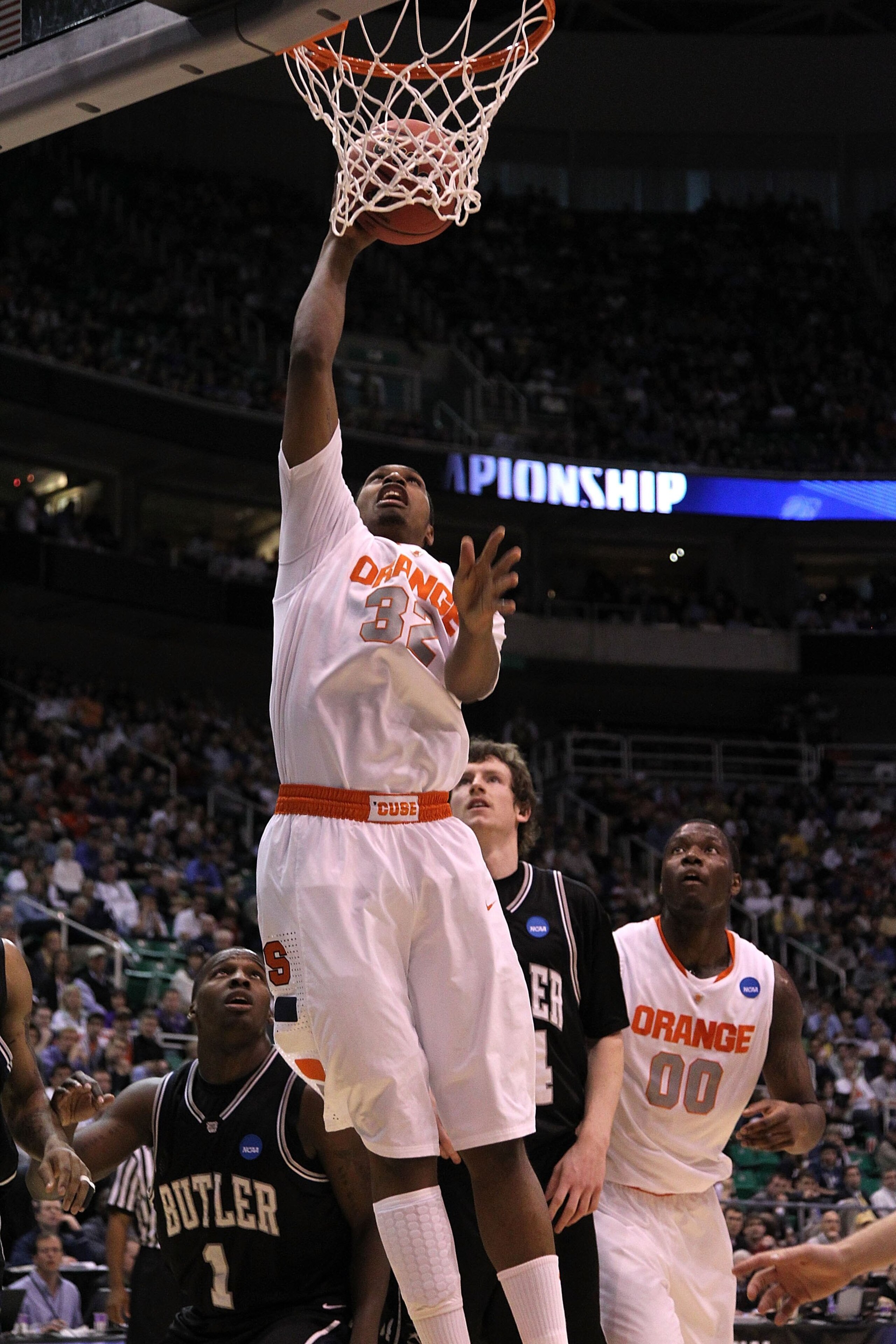 SALT LAKE CITY - MARCH 25:  Kris Joseph #32 of the Syracuse Orange in action against the Butler Bulldogs during the west regional semifinal of the 2010 NCAA men's basketball tournament at the Energy Solutions Arena on March 25, 2010 in Salt Lake City, Uta
