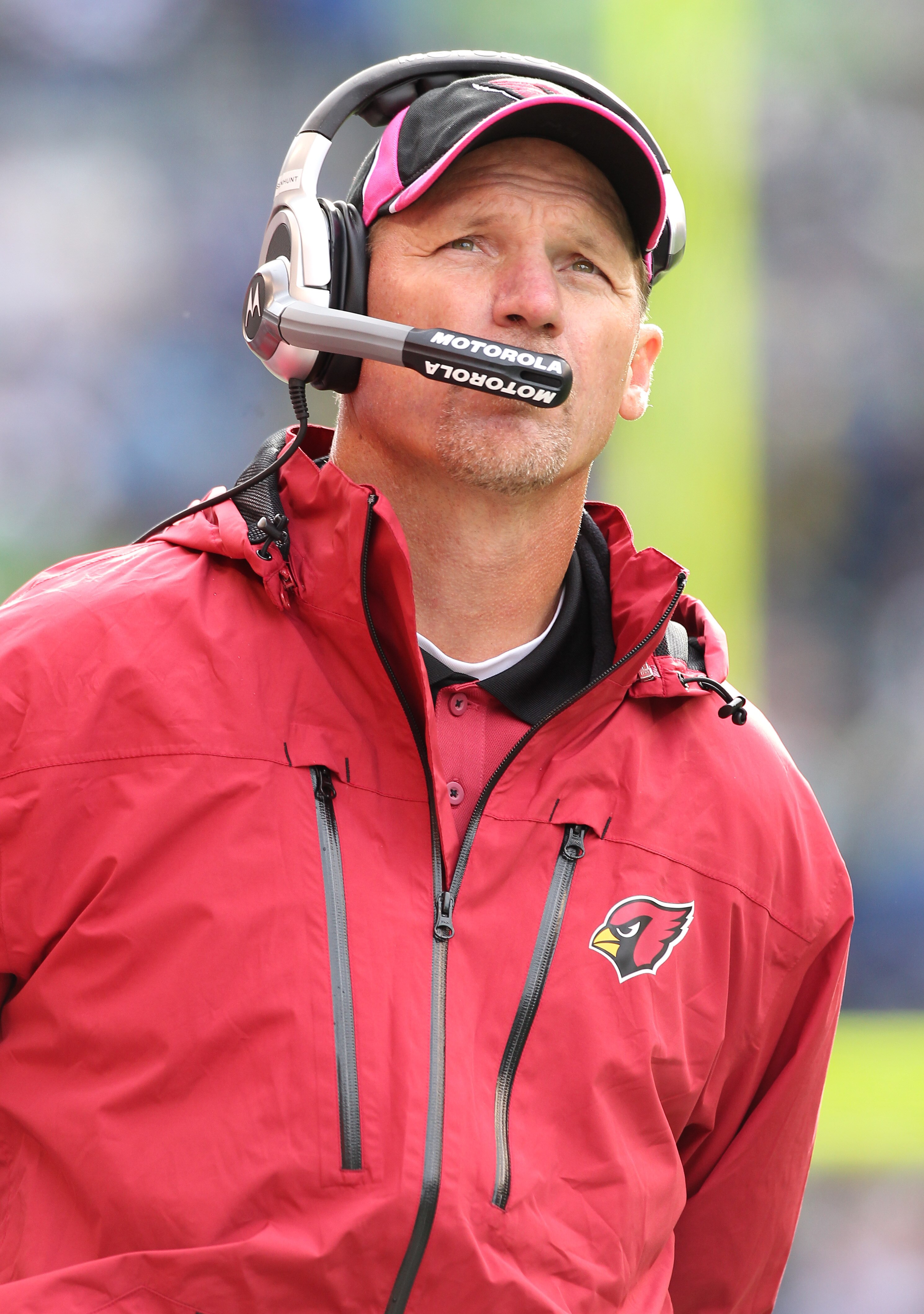 SEATTLE - OCTOBER 24:  Head coach Ken Whisenhunt of the Arizona Cardinals looks on during the game against the Seattle Seahawks at Qwest Field on October 24, 2010 in Seattle, Washington. (Photo by Otto Greule Jr/Getty Images)