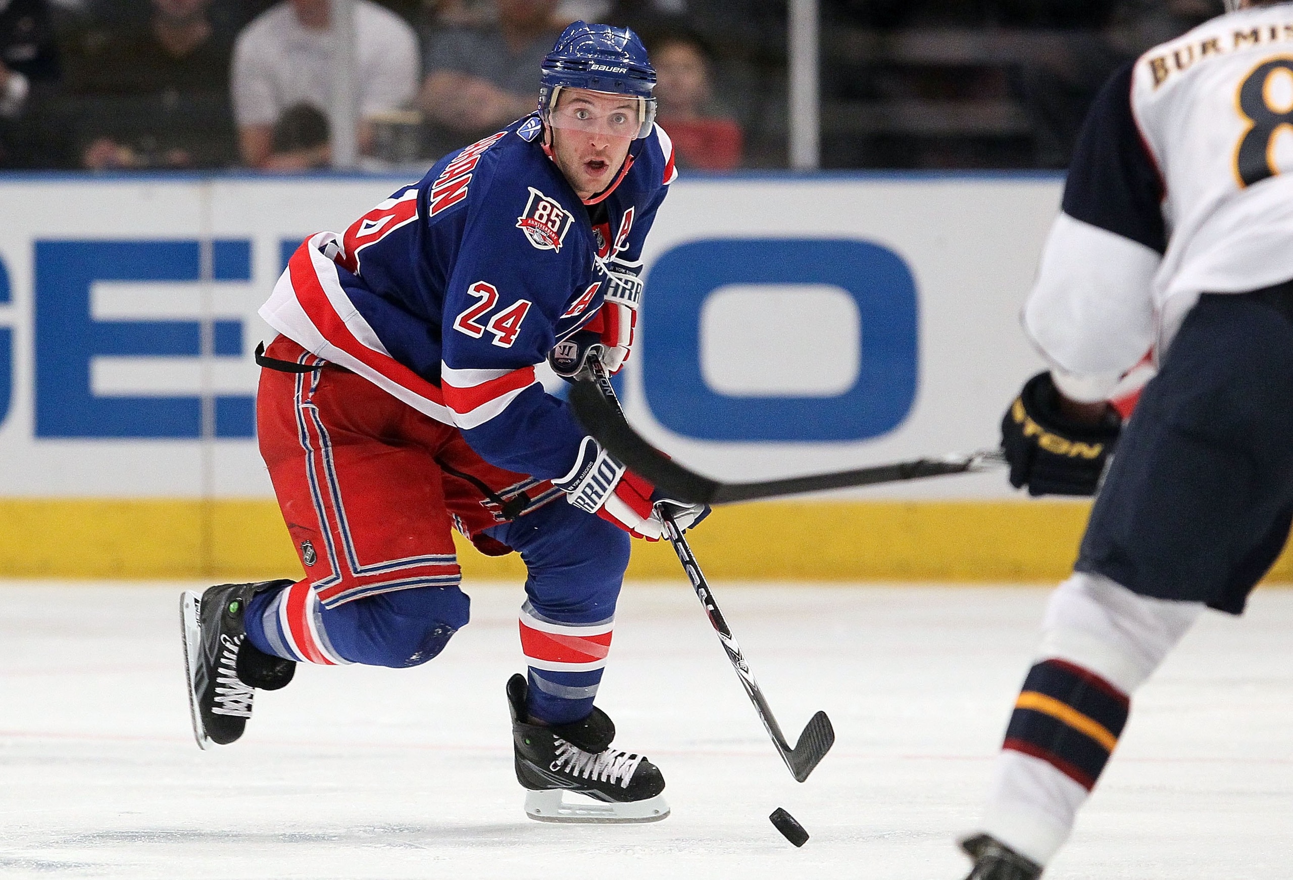 NEW YORK - OCTOBER 27:  Ryan Callahan #24 of the New York Rangers skates against the Atlanta Thrashers on October 27, 2010 at Madison Square Garden in New York City.  (Photo by Jim McIsaac/Getty Images)
