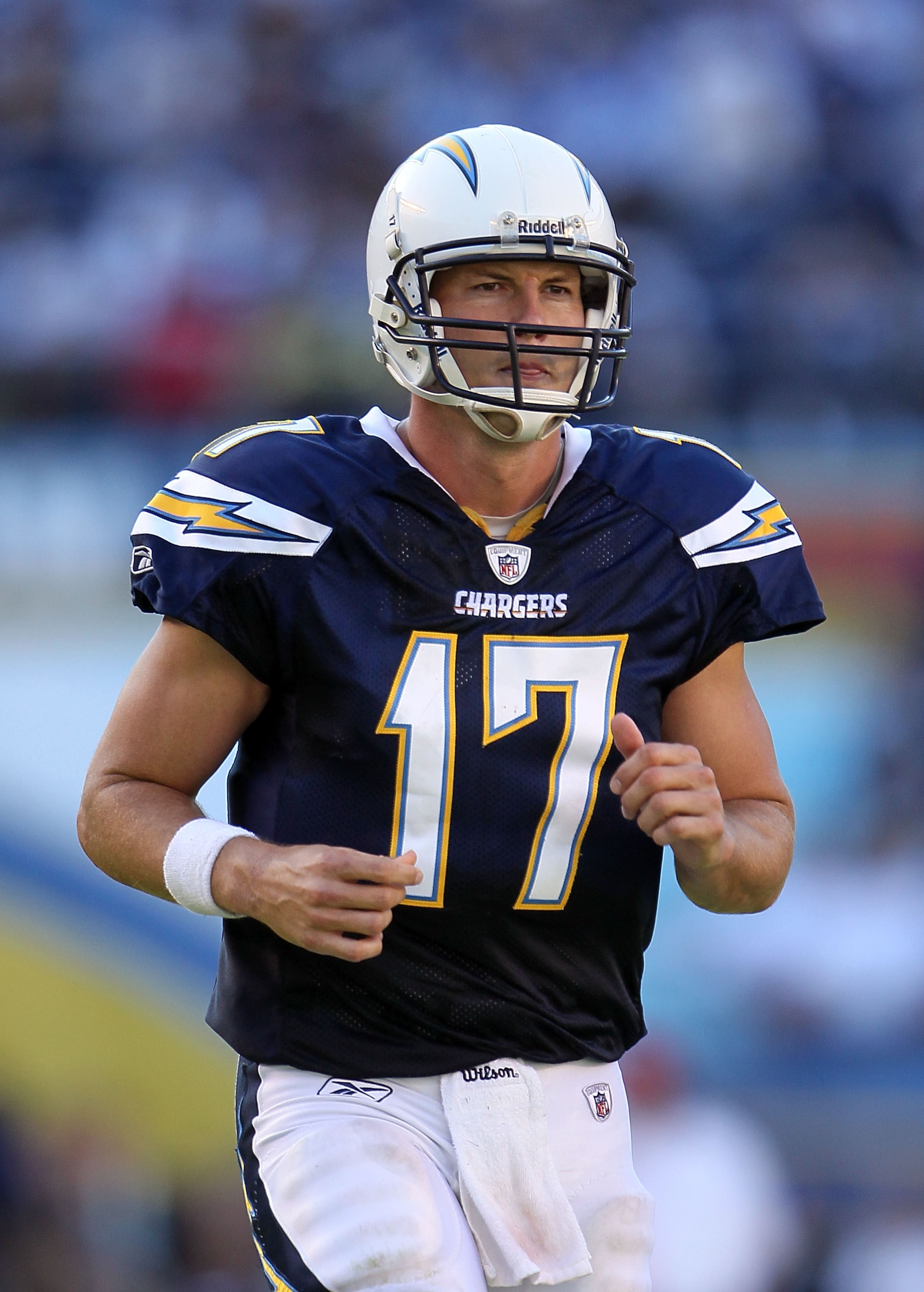 SAN DIEGO - OCTOBER 31:  Quarterback Philip Rivers #17 of the San Diego Chargers plays in the game against the Tennessee Titans at Qualcomm Stadium on October 31, 2010 in San Diego, California. The Chargers defeated the Titans 33-25.  (Photo by Jeff Gross