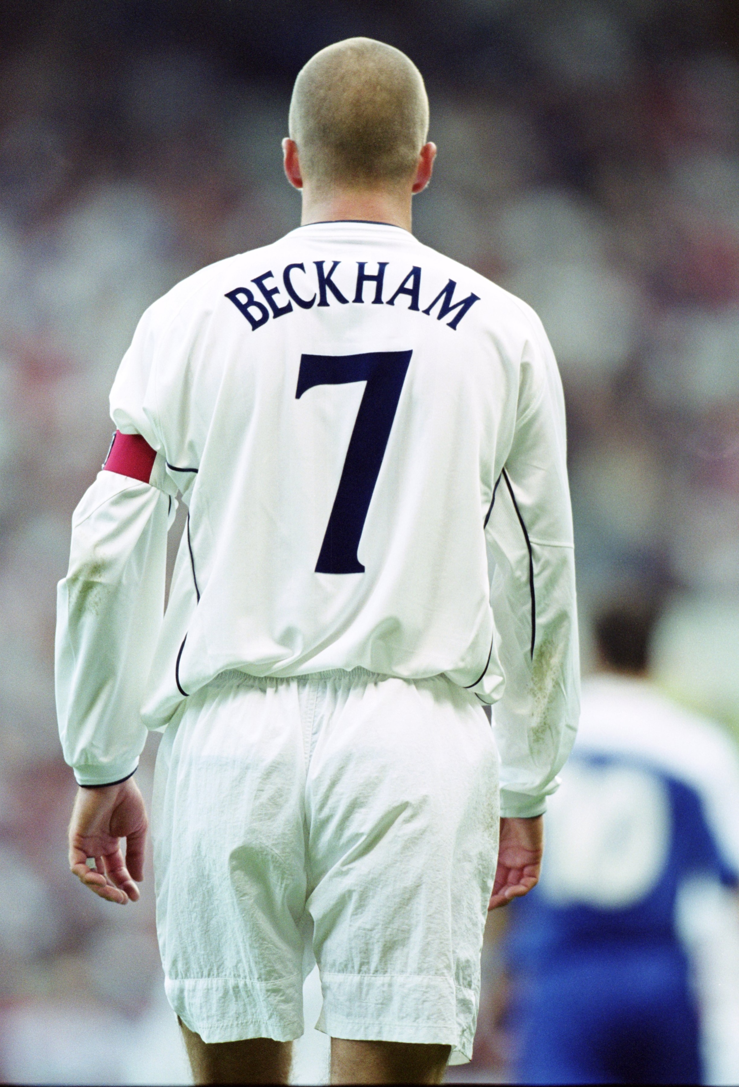 6 Oct 2001:  David Beckham of England in action during the FIFA World Cup 2002 Group Nine Qualifying match against Greece played at Old Trafford, in Manchester, England. The match ended in a 2-2 draw, England secure automatic qualification for next yearst