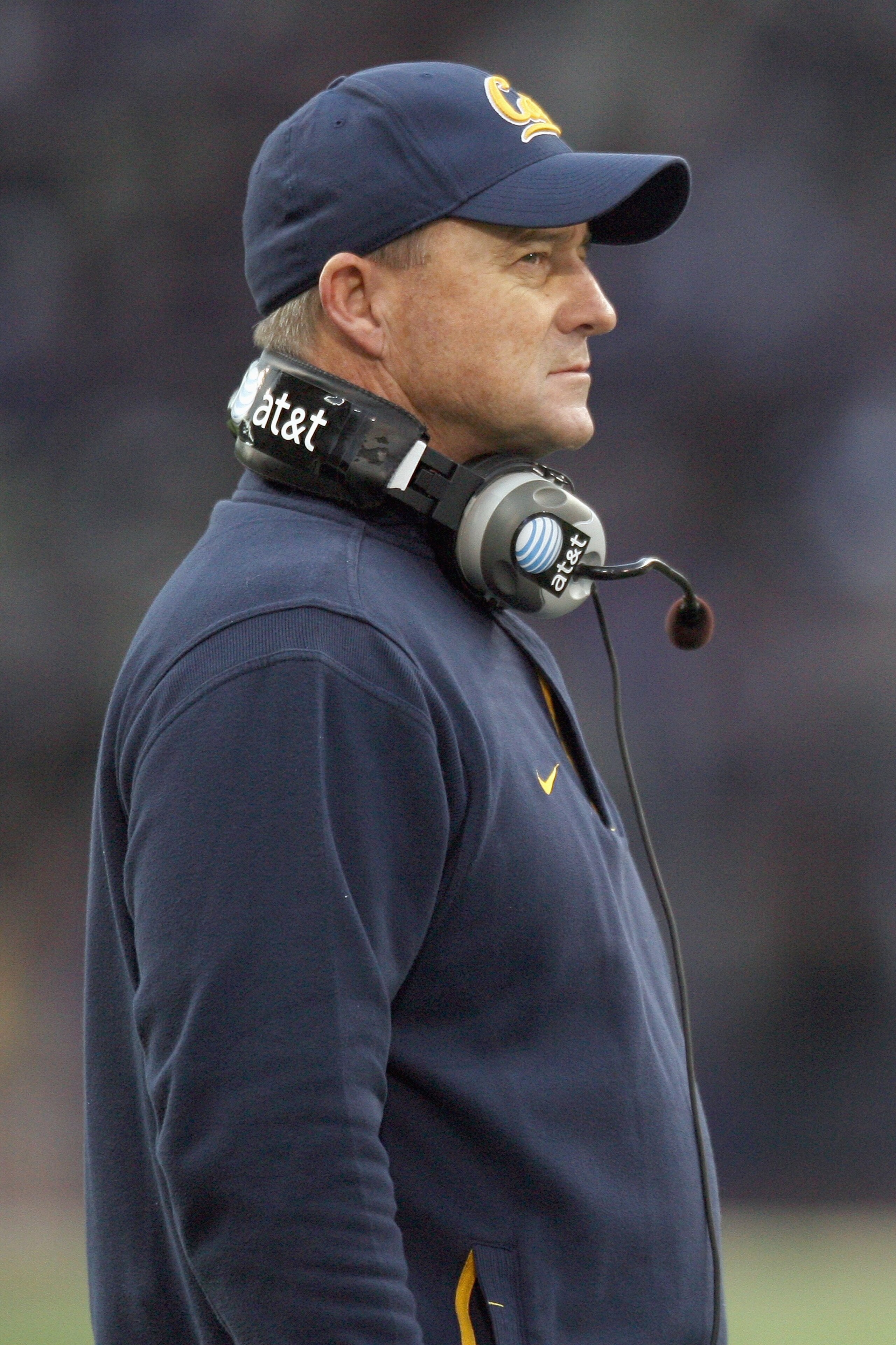 SEATTLE - DECEMBER 05: Head coach Jeff Tedford of the California Bears watches the action during the game against the Washington Huskies on December 5, 2009 at Husky Stadium in Seattle, Washington. The Huskies defeated the Bears 42-10. (Photo by Otto Gr SEATTLE - DECEMBER 05: Head coach Jeff Tedford of the California Bears watches the action during the game against the Washington Huskies on December 5, 2009 at Husky Stadium in Seattle, Washington. The Huskies defeated the Bears 42-10. (Photo by Otto Gr