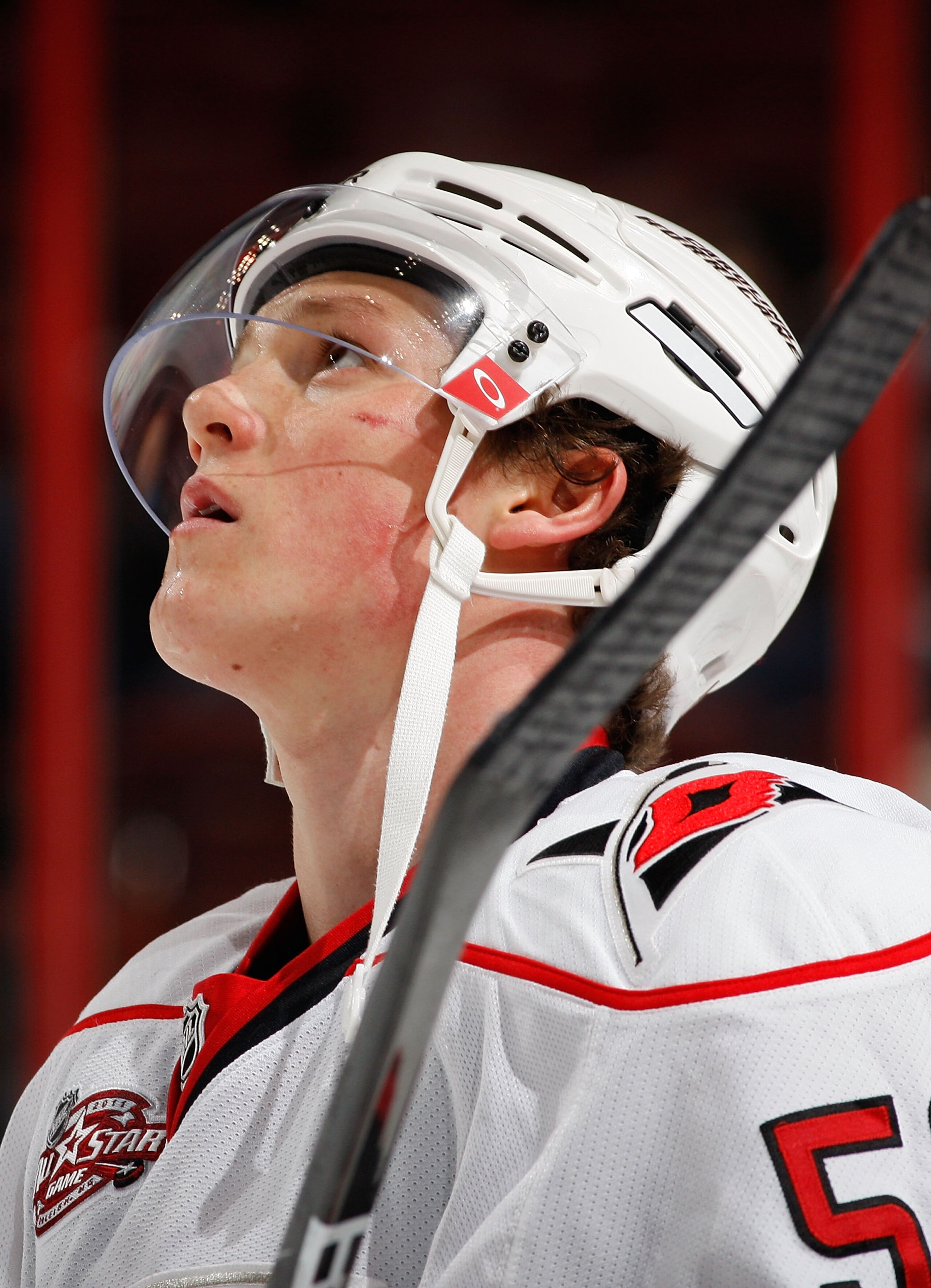 PHILADELPHIA - NOVEMBER 01:  Jeff Skinner #53 of the Carolina Hurricanes skates against the Philadelphia Flyers on November 1, 2010 at the Wells Fargo Center in Philadelphia, Pennsylvania. Flyers defeat the Hurricanes 3-2.  (Photo by Mike Stobe/Getty Imag