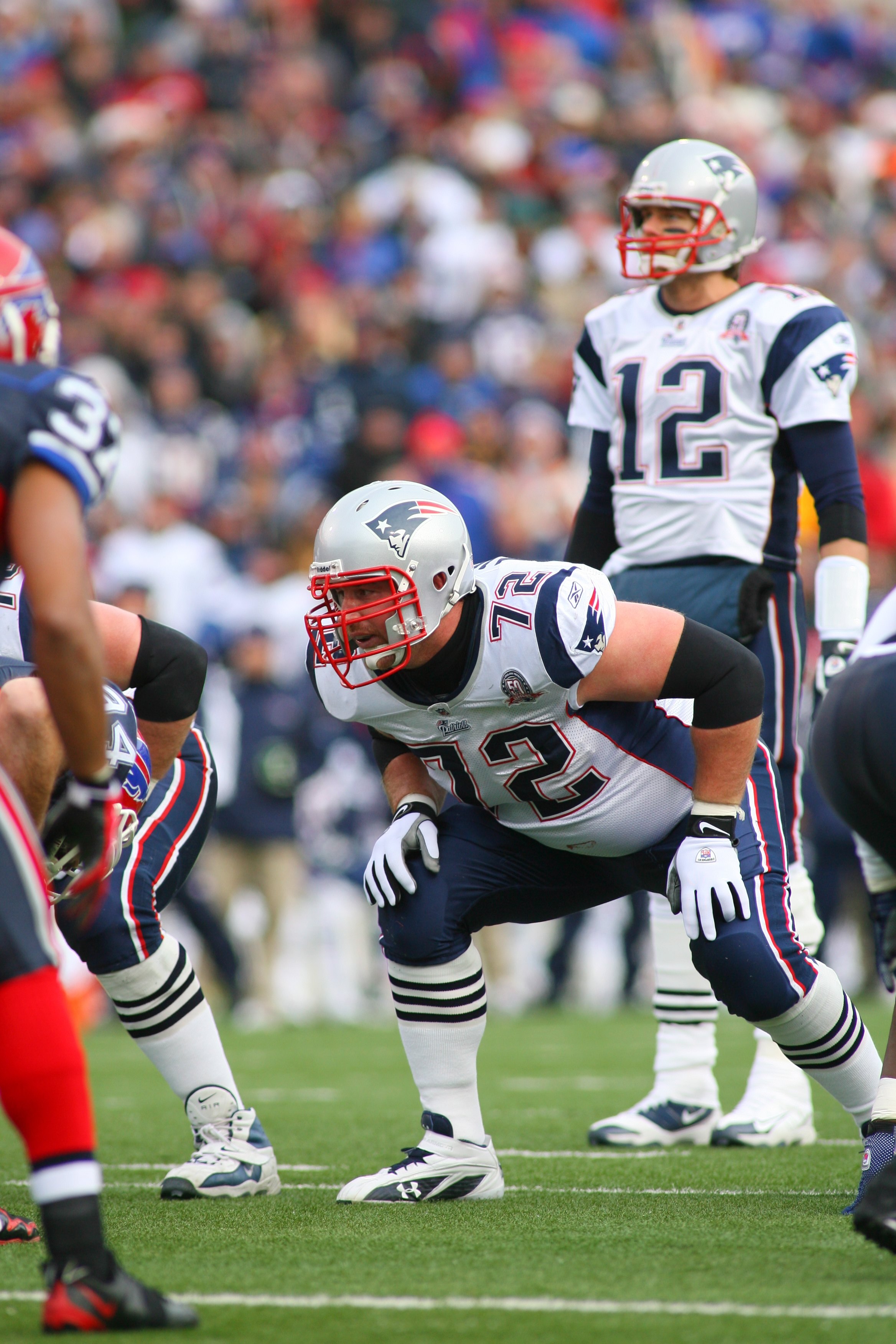 ORCHARD PARK, NY - DECEMBER 20: Matt Light #72 of the New England Patriots lines up for play against the Buffalo Bills during the game at Ralph Wilson Stadium on December 20, 2009 in Orchard Park, New York. (Photo by: Rick Stewart/Getty Images)