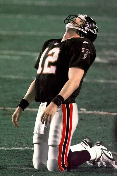 Chandler as a Falcon in the uper Bowl