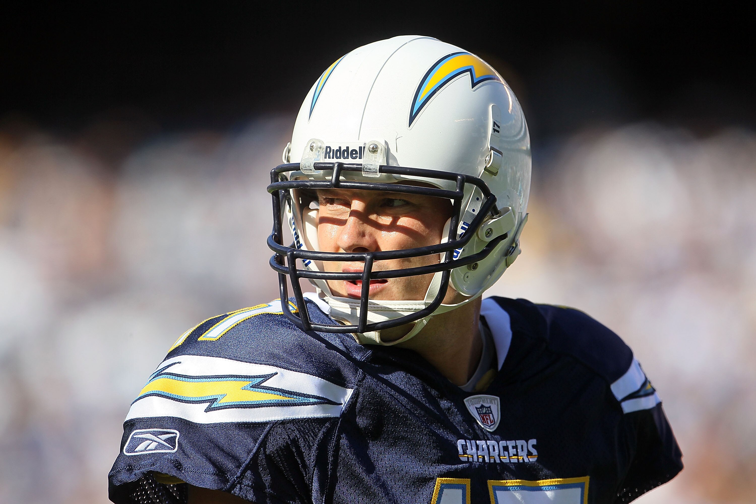 SAN DIEGO - OCTOBER 31:  Quarterback Philip Rivers #17 of the San Diego Chargers plays in the game against the Tennessee Titans at Qualcomm Stadium on October 31, 2010 in San Diego, California. The Chargers defeated the Titans 33-25.  (Photo by Jeff Gross