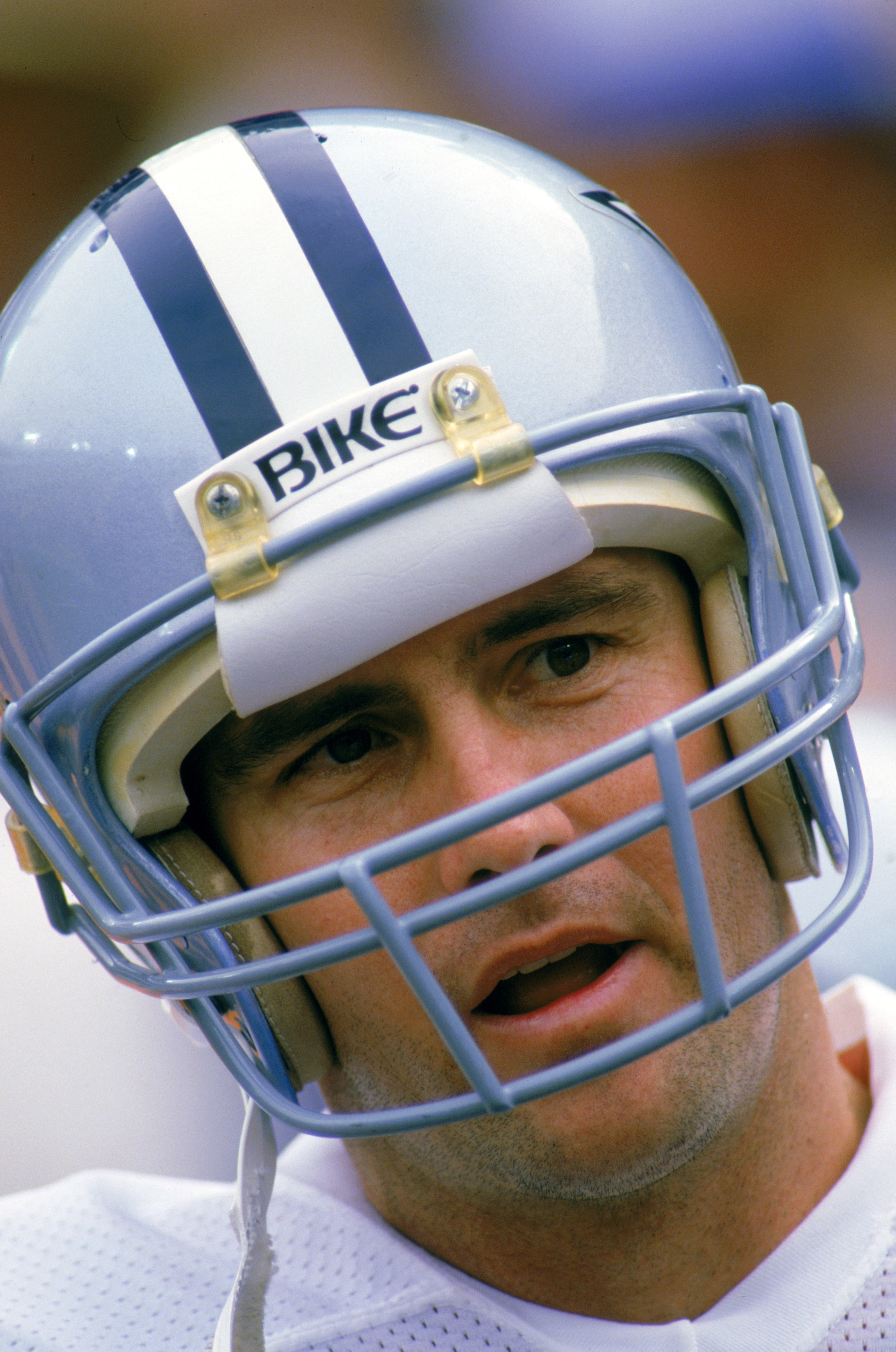 ANAHEIM -1986: Quarterback Danny White #11 of the Dallas Cowboys talks on the sidelines during a playoff game against the Los Angeles Rams at Anaheim Stadium on January 1,1986 in Anaheim, California. The Rams defeated the Cowboys 20-0. (Photo by: Mike P ANAHEIM -1986: Quarterback Danny White #11 of the Dallas Cowboys talks on the sidelines during a playoff game against the Los Angeles Rams at Anaheim Stadium on January 1,1986 in Anaheim, California. The Rams defeated the Cowboys 20-0. (Photo by: Mike P