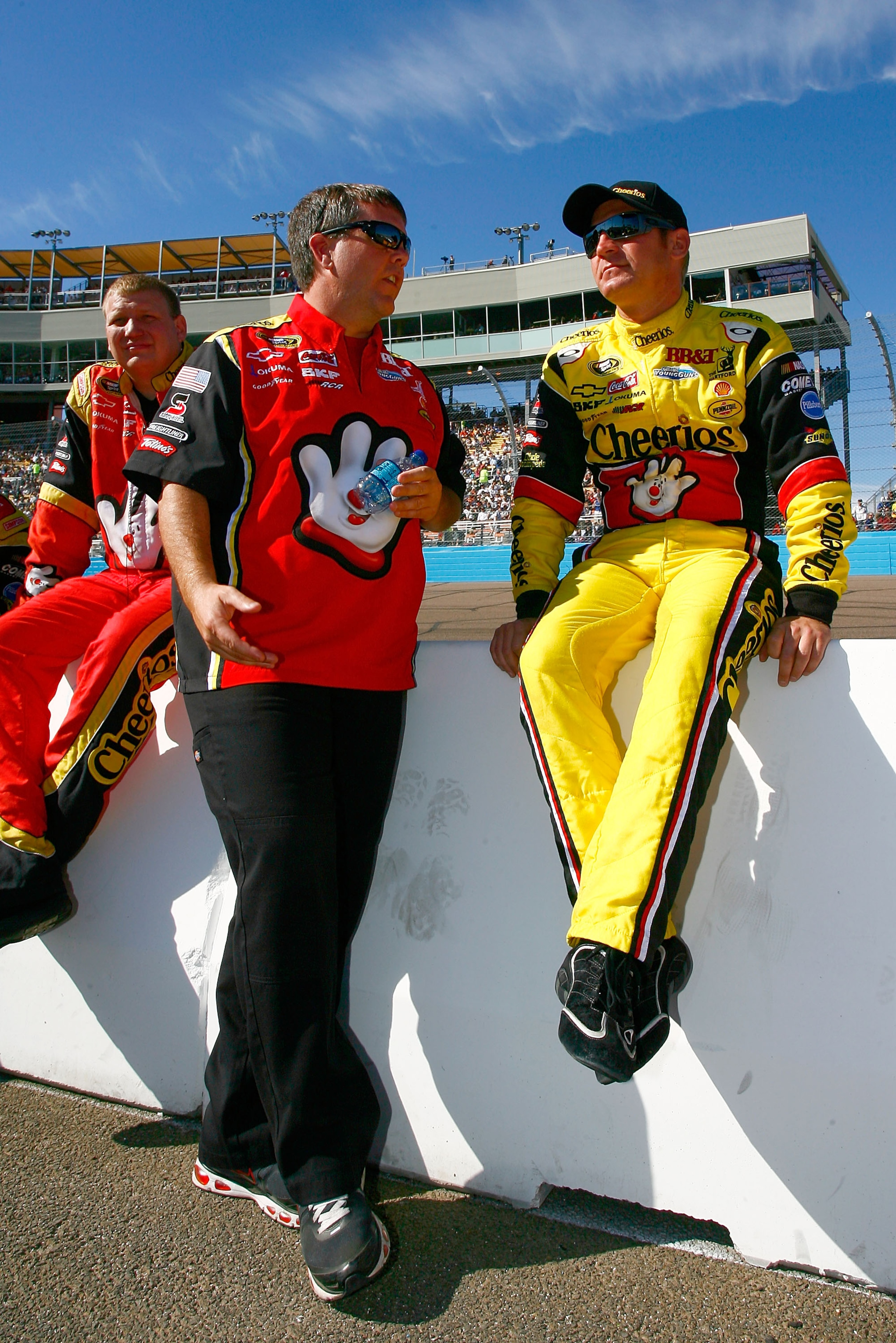AVONDALE, AZ - NOVEMBER 14: (R-L) Clint Bowyer, driver of the #33 BB&T Chevrolet, talks with crew chief Shane Wilson, prior to the NASCAR Sprint Cup Series Kobalt Tools 500 at Phoenix International Raceway on November 14, 2010 in Avondale, Arizona. (Pho AVONDALE, AZ - NOVEMBER 14: (R-L) Clint Bowyer, driver of the #33 BB&T Chevrolet, talks with crew chief Shane Wilson, prior to the NASCAR Sprint Cup Series Kobalt Tools 500 at Phoenix International Raceway on November 14, 2010 in Avondale, Arizona. (Pho