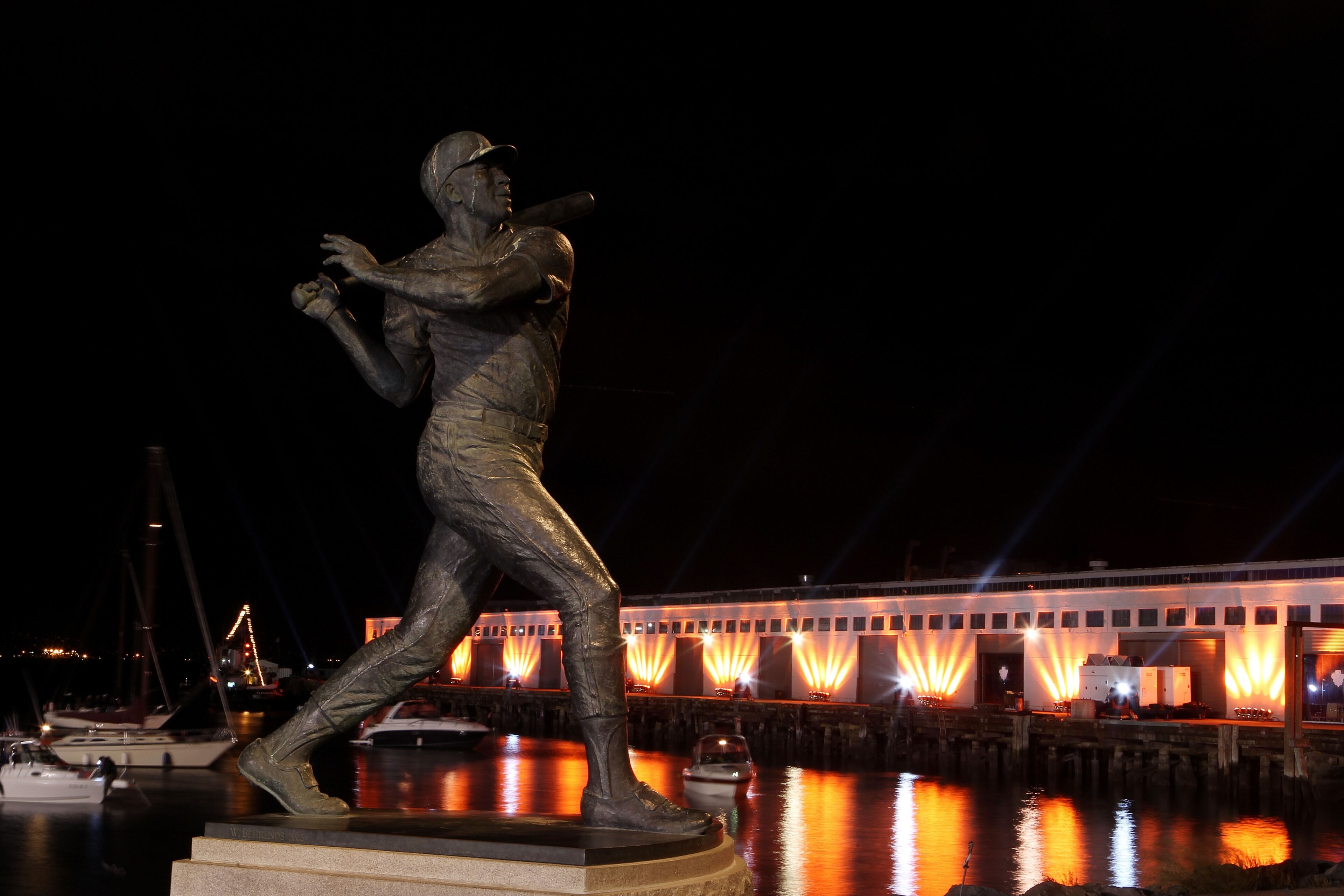 SAN FRANCISCO - OCTOBER 28:  A statue of baseball legend Willie McCovey is seen outside of McCovey Cove during Game Two of the 2010 MLB World Series between the San Francisco Giants and the Texas Rangers at AT&T Park on October 28, 2010 in San Francisco,