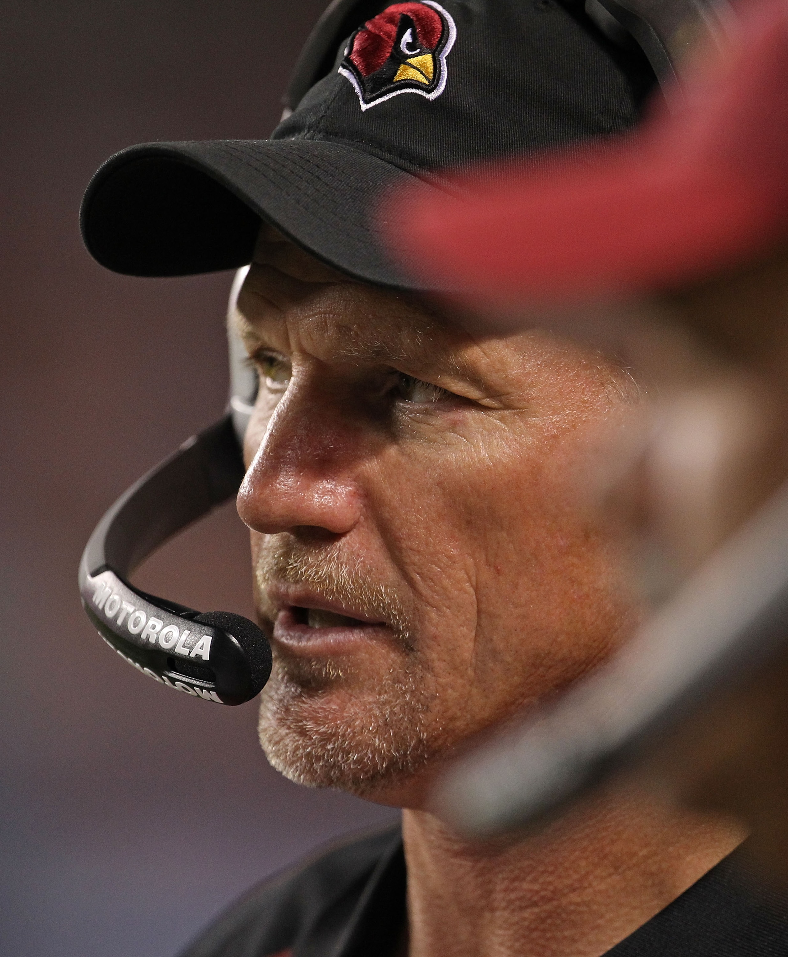 CHICAGO - AUGUST 28: Head coach Ken Whisenhunt of the Arizona Cardinals watches as his team takes on the Chicago Bears during a preseason game at Soldier Field on August 28, 2010 in Chicago, Illinois. The Cardinals defeated the Bears 14-9. (Photo by Jonat