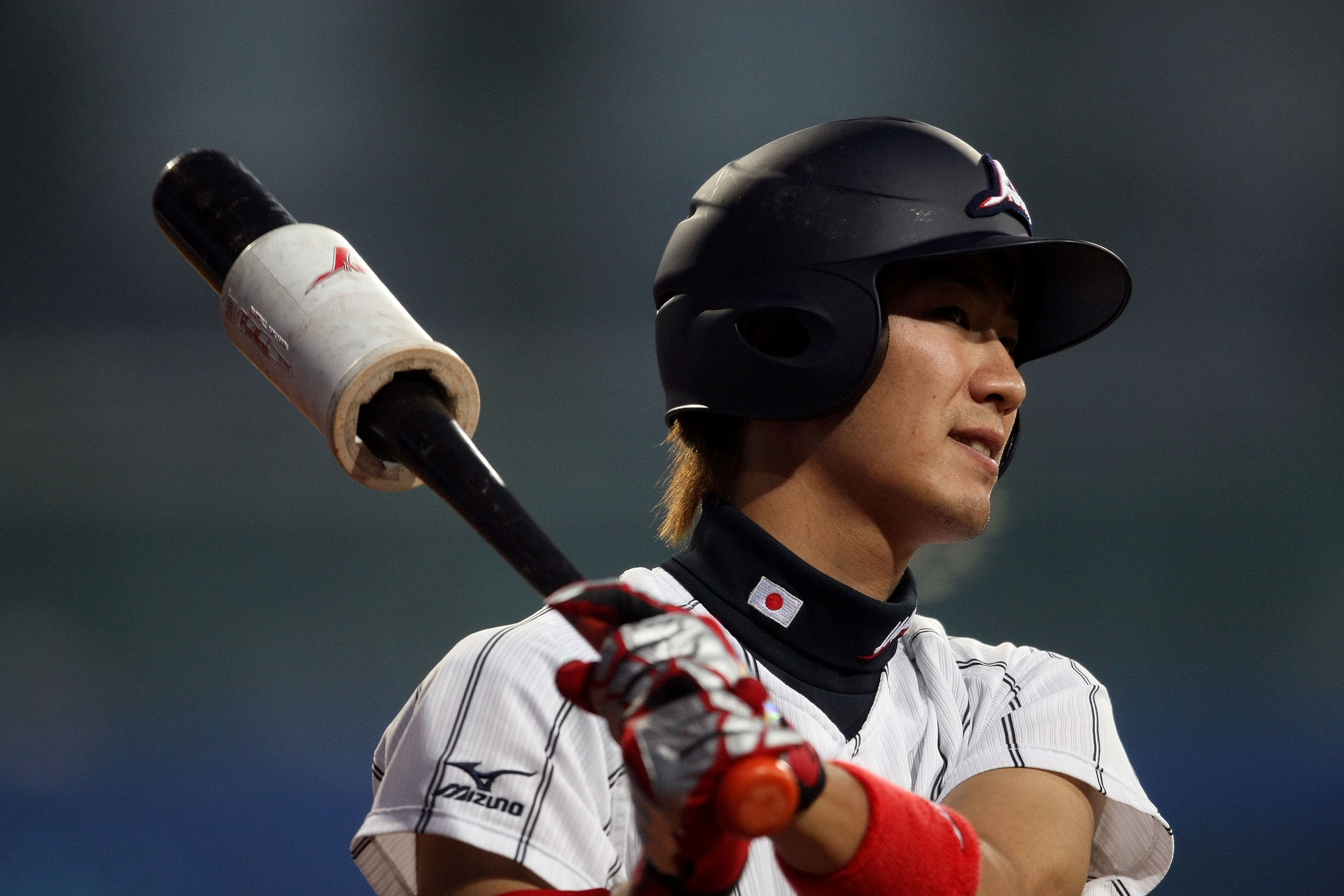 BEIJING - AUGUST 20: Tsuyoshi Nishioka of Japan prepares to hit against the United States at the Wukesong Baseball Field during Day 12 of the Beijing 2008 Olympic Games on August 20, 2008 in Beijing, China. (Photo by Nick Laham/Getty Images) BEIJING - AUGUST 20: Tsuyoshi Nishioka of Japan prepares to hit against the United States at the Wukesong Baseball Field during Day 12 of the Beijing 2008 Olympic Games on August 20, 2008 in Beijing, China. (Photo by Nick Laham/Getty Images)