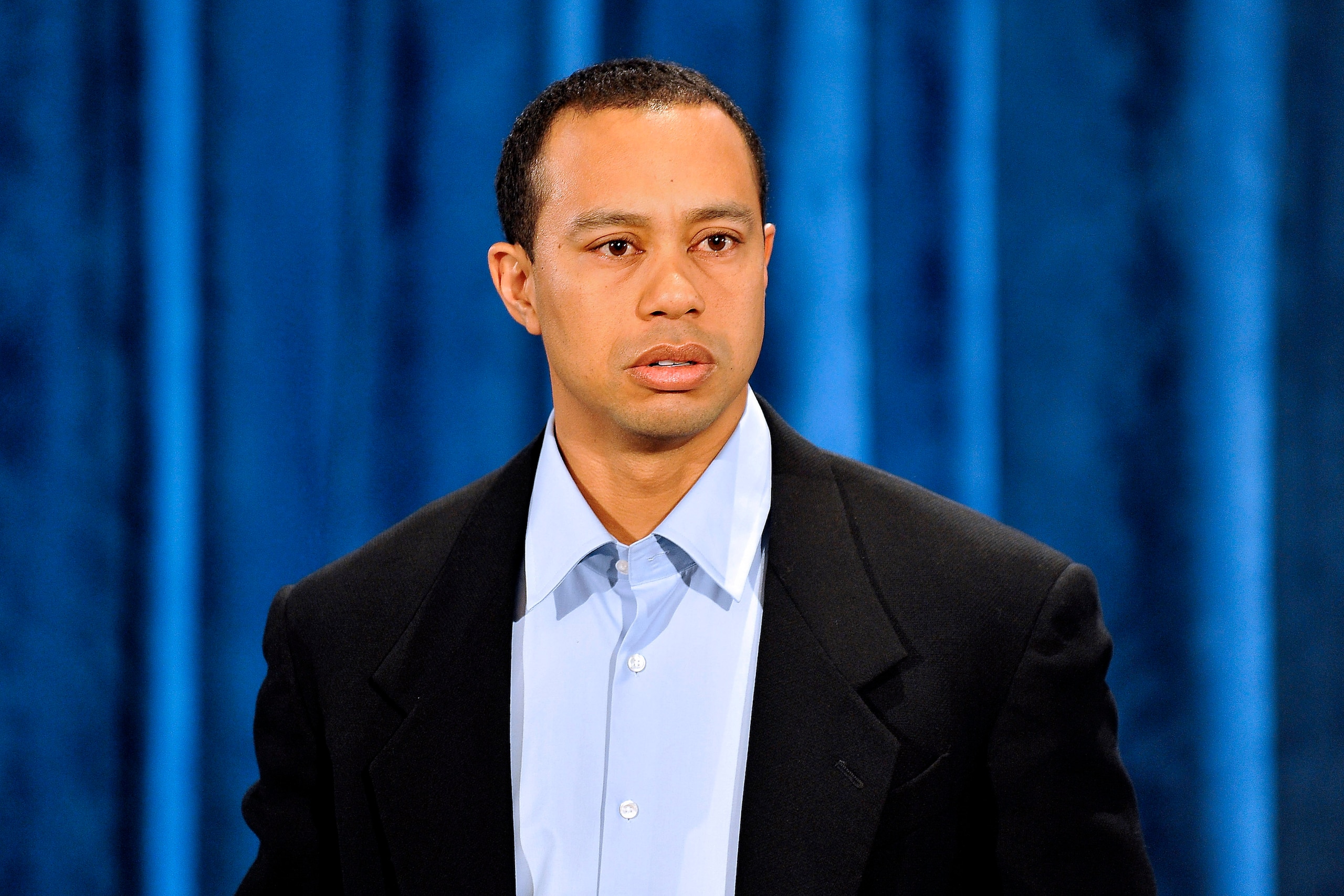PONTE VEDRA BEACH, FL - FEBRUARY 19:  Tiger Woods makes a statement from the Sunset Room on the second floor of the TPC Sawgrass, home of the PGA Tour on February 19, 2010 in Ponte Vedra Beach, Florida. Woods publicly admitted to cheating on his wife Elin