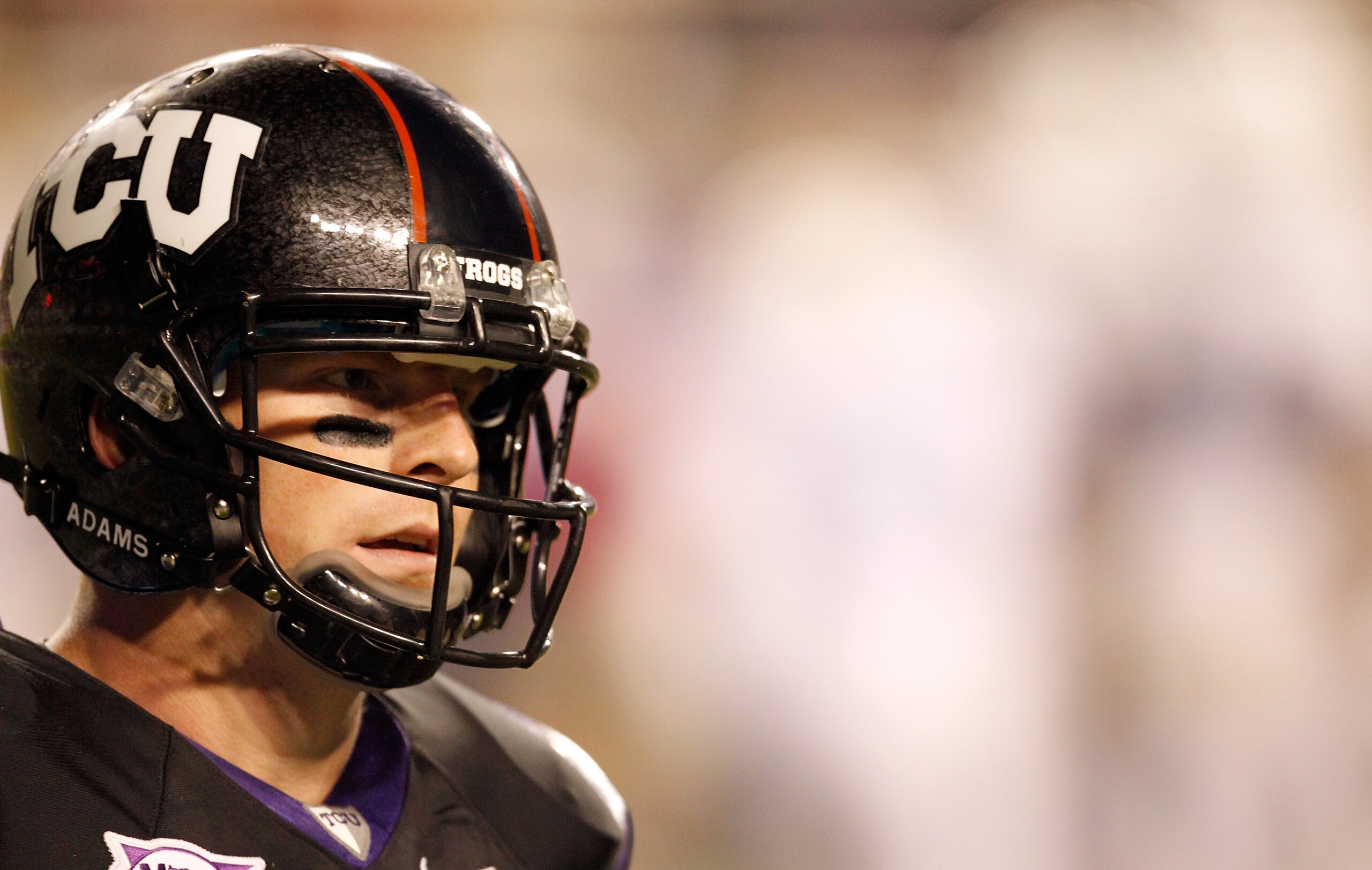 FORT WORTH, TX - OCTOBER 23: Quarterback Andy Dalton #14 of the TCU Horned Frogs leads his team against the Air Force Falcons at Amon G. Carter Stadium on October 23, 2010 in Fort Worth, Texas. TCU beat Air Force 38-7. (Photo by Tom Pennington/Getty Im FORT WORTH, TX - OCTOBER 23: Quarterback Andy Dalton #14 of the TCU Horned Frogs leads his team against the Air Force Falcons at Amon G. Carter Stadium on October 23, 2010 in Fort Worth, Texas. TCU beat Air Force 38-7. (Photo by Tom Pennington/Getty Im