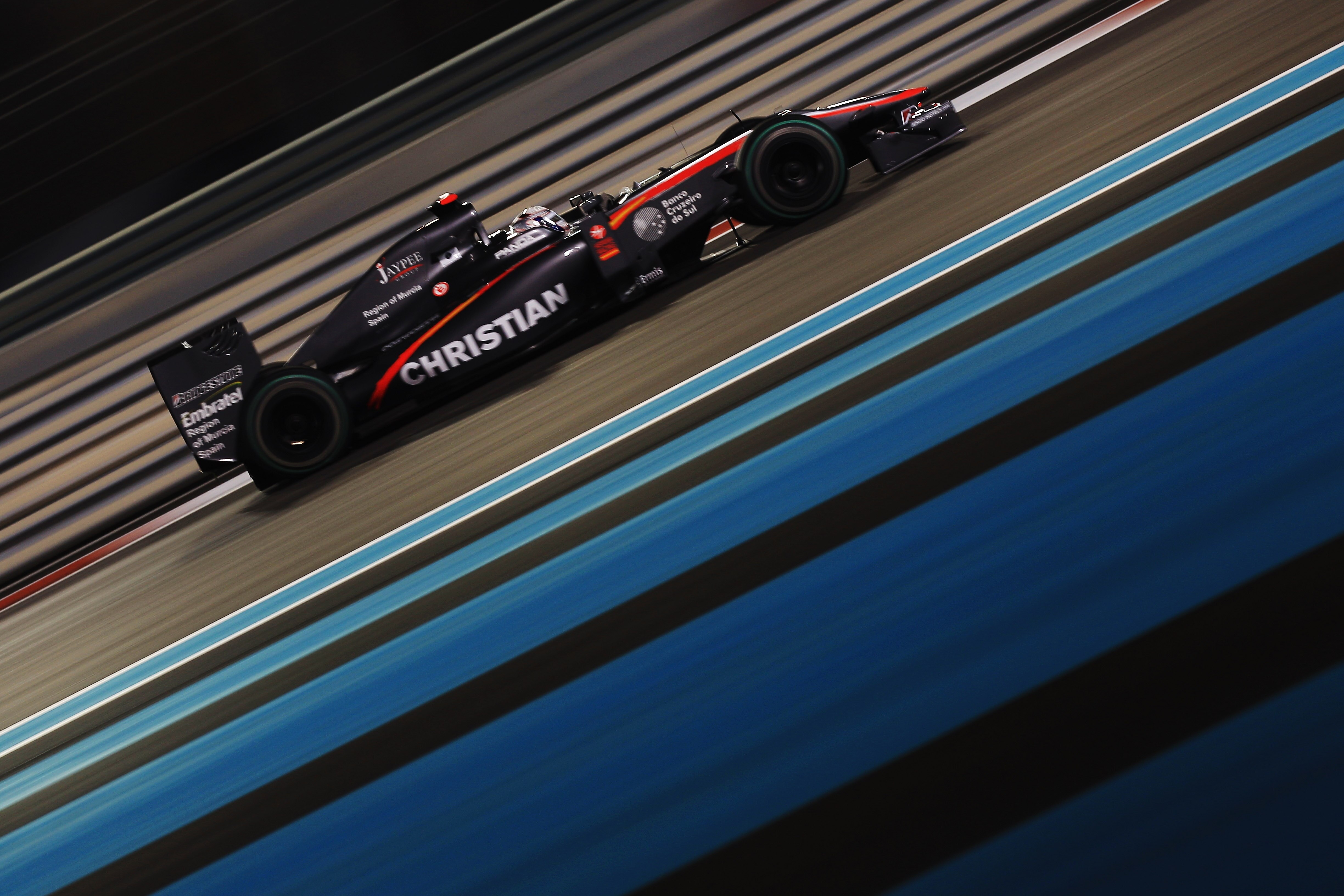 ABU DHABI, UNITED ARAB EMIRATES - NOVEMBER 12:  Christian Klien of Austria and Hispania Racing Team drives during practice for the Abu Dhabi Formula One Grand Prix at the Yas Marina Circuit on November 12, 2010 in Abu Dhabi, United Arab Emirates.  (Photo