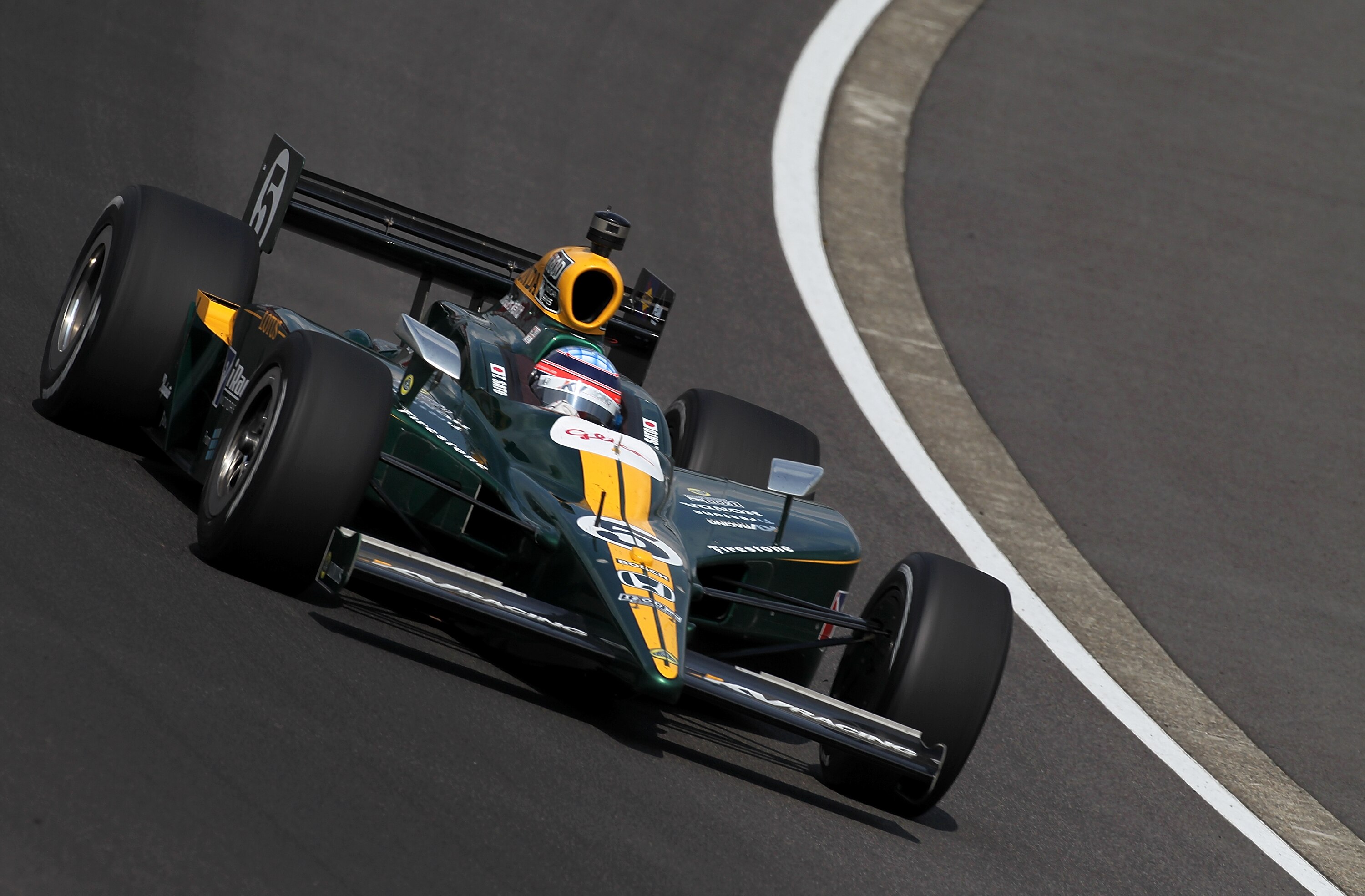 MOTEGI, JAPAN - SEPTEMBER 19:  Takuma Sato of Japan drives his #5 Lotus KV Racing Dallara Honda during the IndyCar Series  Indy Japan 300 on September 19, 2010 at Twin Ring Motegi in Motegi, Japan.  (Photo by Jonathan Ferrey/Getty Images)