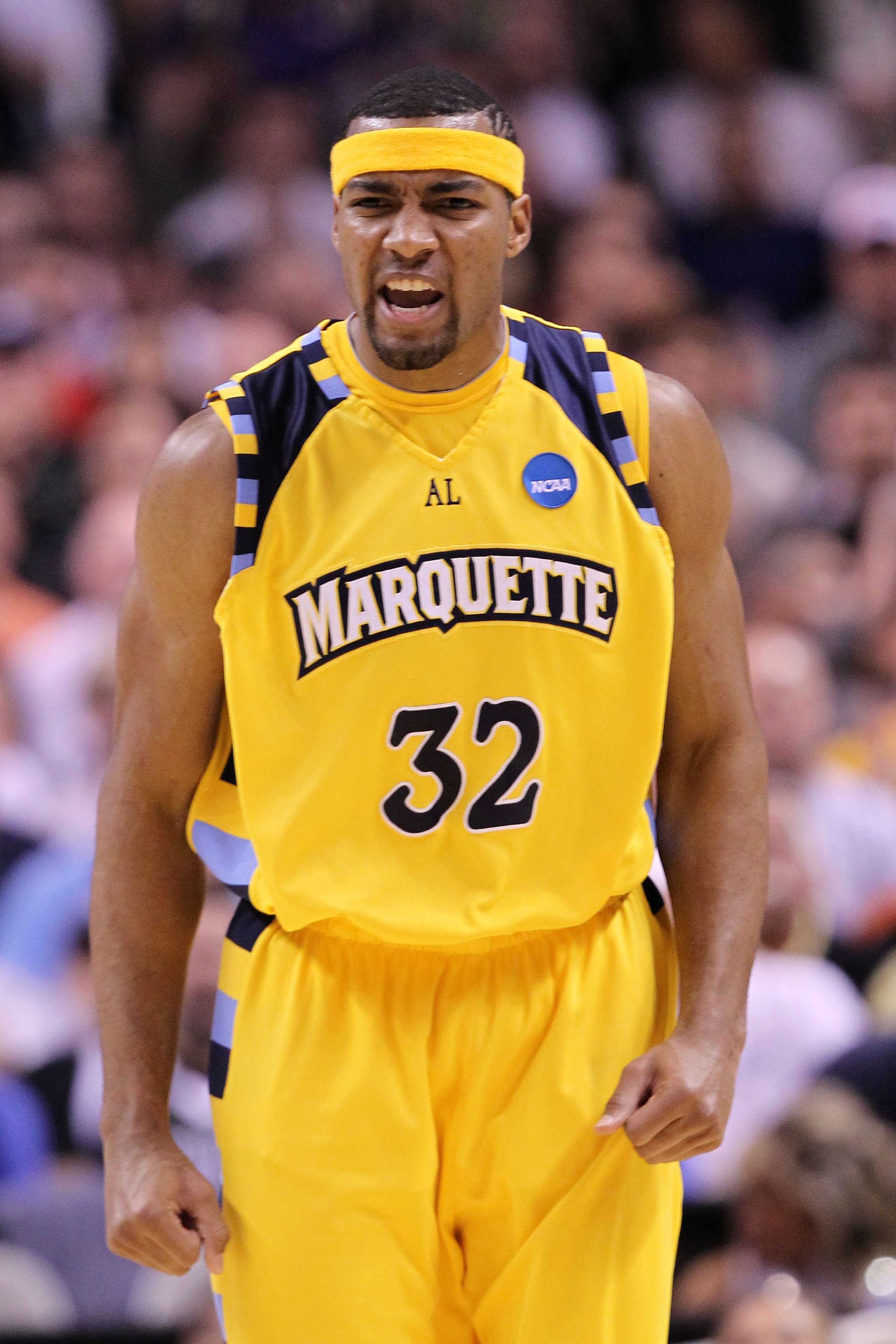 SAN JOSE, CA - MARCH 18: Forward Lazar Hayward #32 of the Marquette Golden Eagles reacts to a play against the Washington Huskies during the first round of the 2010 NCAA men's basketball tournament at HP Pavilion on March 18, 2010 in San Jose, California SAN JOSE, CA - MARCH 18: Forward Lazar Hayward #32 of the Marquette Golden Eagles reacts to a play against the Washington Huskies during the first round of the 2010 NCAA men's basketball tournament at HP Pavilion on March 18, 2010 in San Jose, California