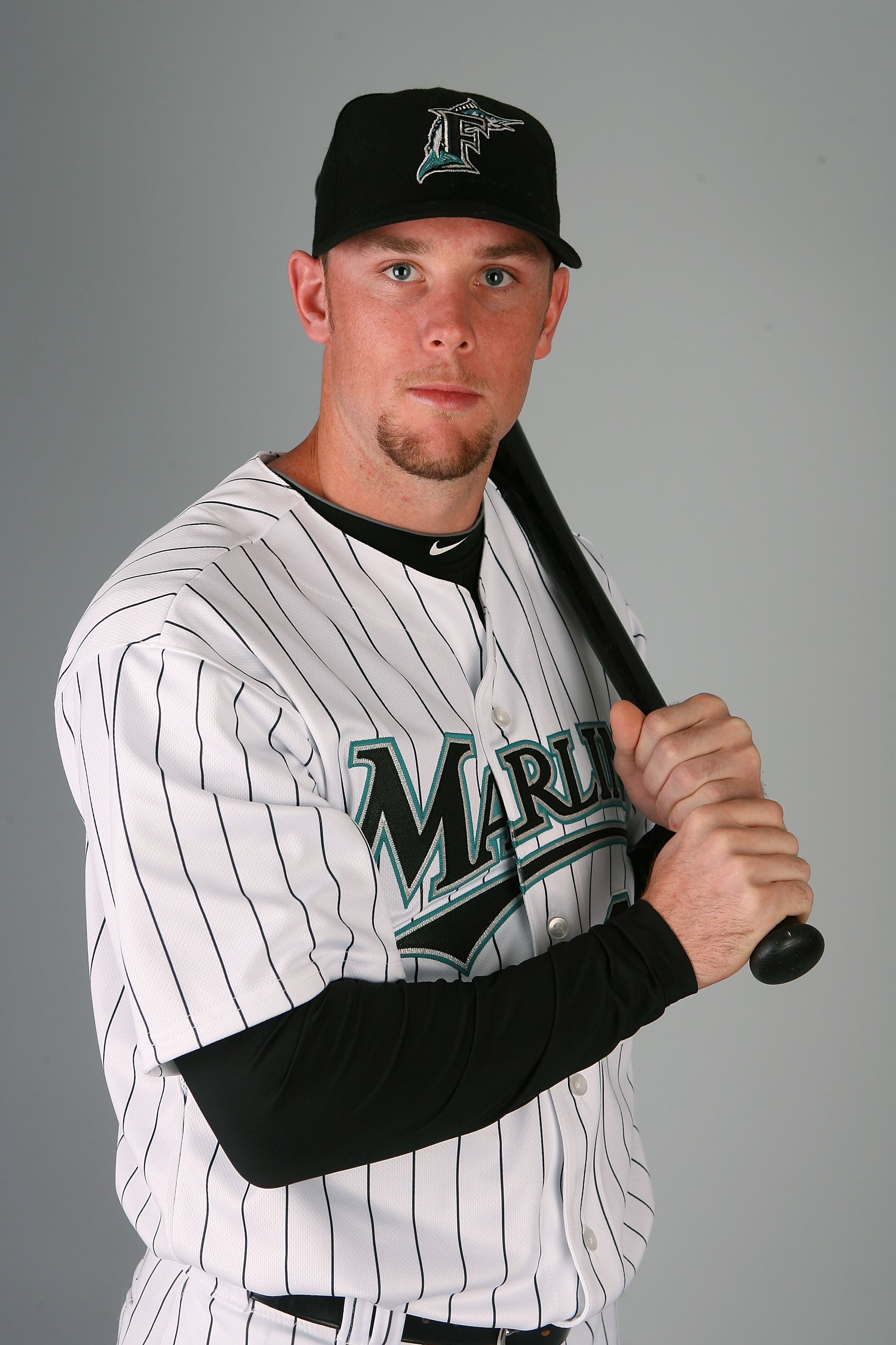 JUPITER, FL - MARCH 02:  Outfielder Scott Cousins #65 of the Florida Marlins poses during photo day at Roger Dean Stadium on March 2, 2010 in Jupiter, Florida.  (Photo by Doug Benc/Getty Images)