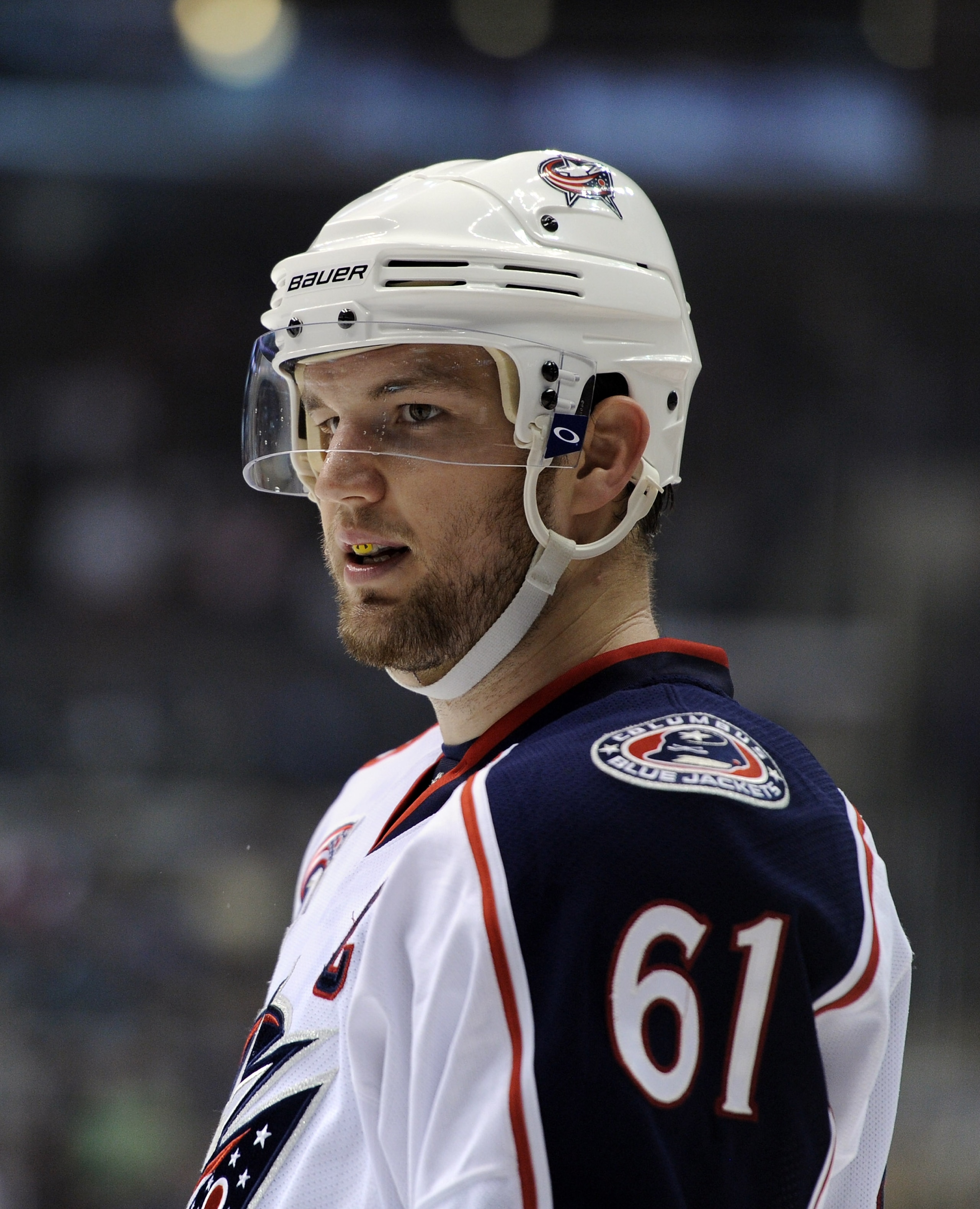 LOS ANGELES, CA - NOVEMBER 17:  Portrait of Rick Nash #61 of the Columbus Blue Jackets against the Los Angeles Kings during the third period at the Staples Center on November 17, 2010 in Los Angeles, California.  (Photo by Harry How/Getty Images)