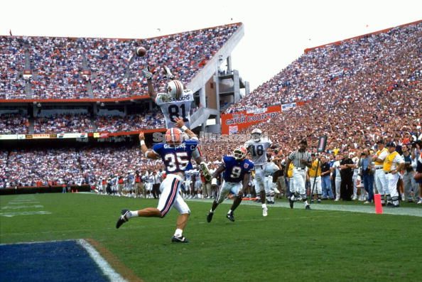 Frank Sanders makes the "catch"