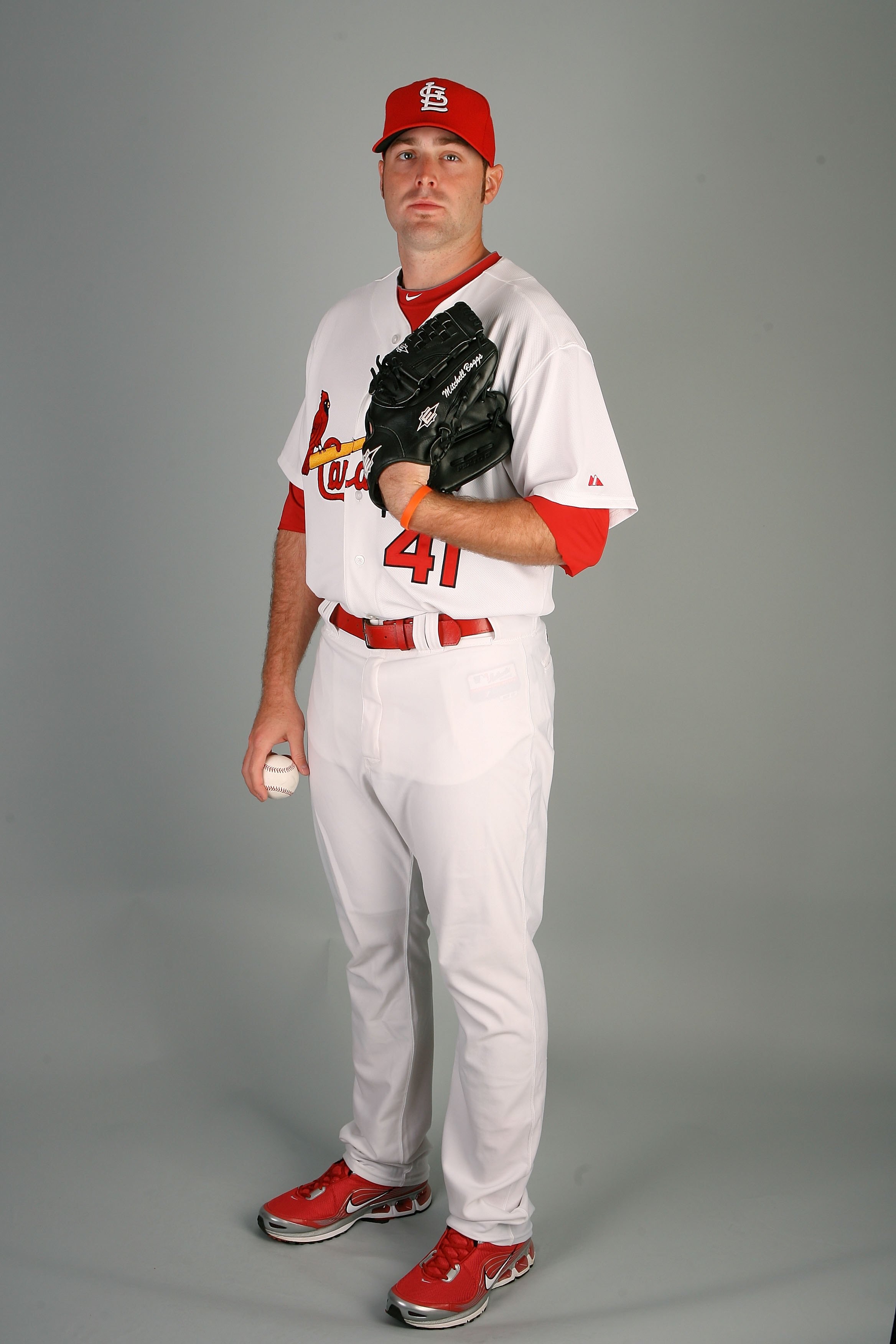 JUPITER, FL - MARCH 01:  Pitcher Mitchell Boggs #41 of the St. Louis Cardinals during photo day at Roger Dean Stadium on March 1, 2010 in Jupiter, Florida.  (Photo by Doug Benc/Getty Images)