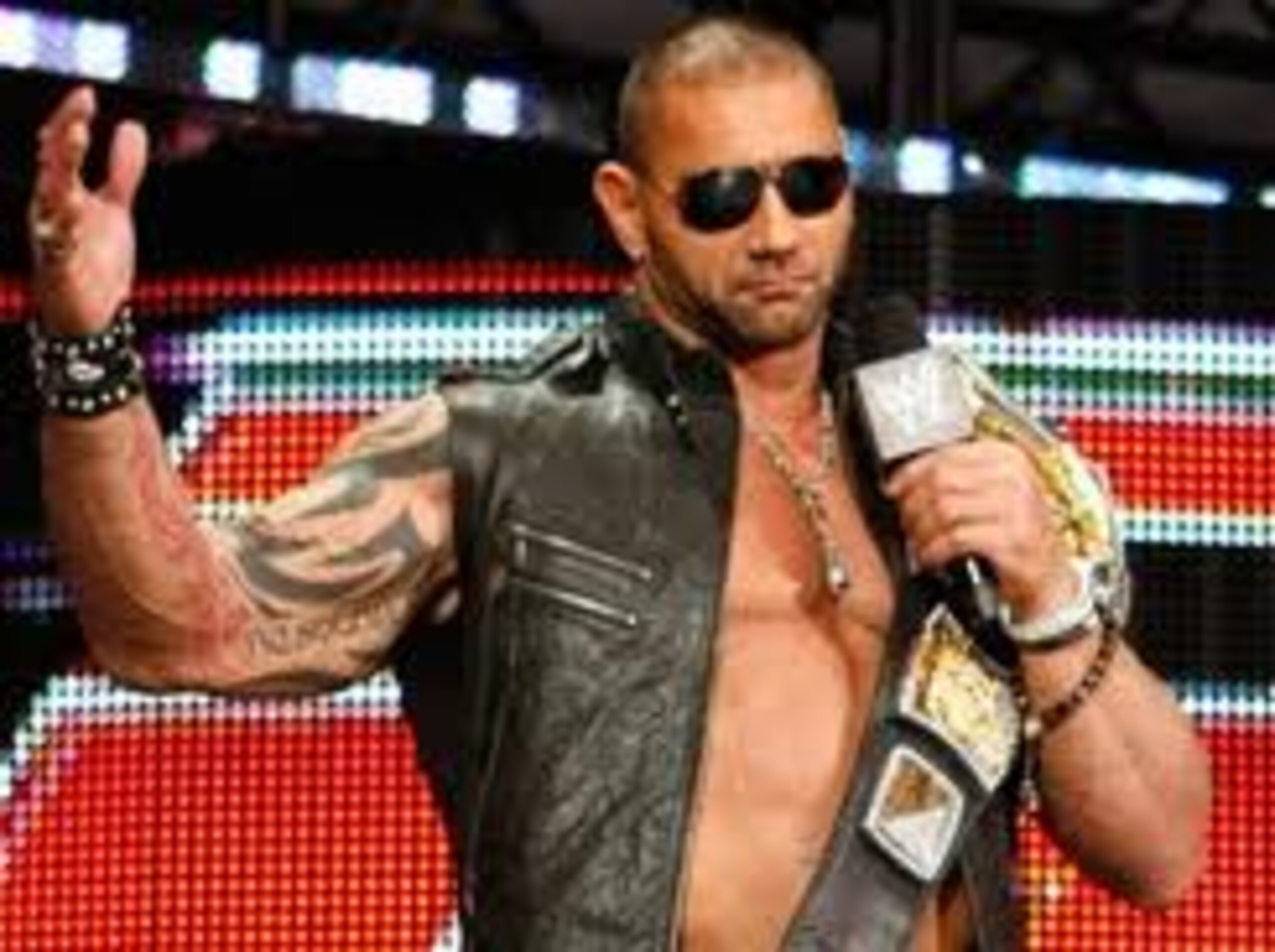"The Animal" Batista in a promo with John Cena