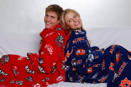 Even the cold blood of a rivalry can't penetrate the Snuggie!