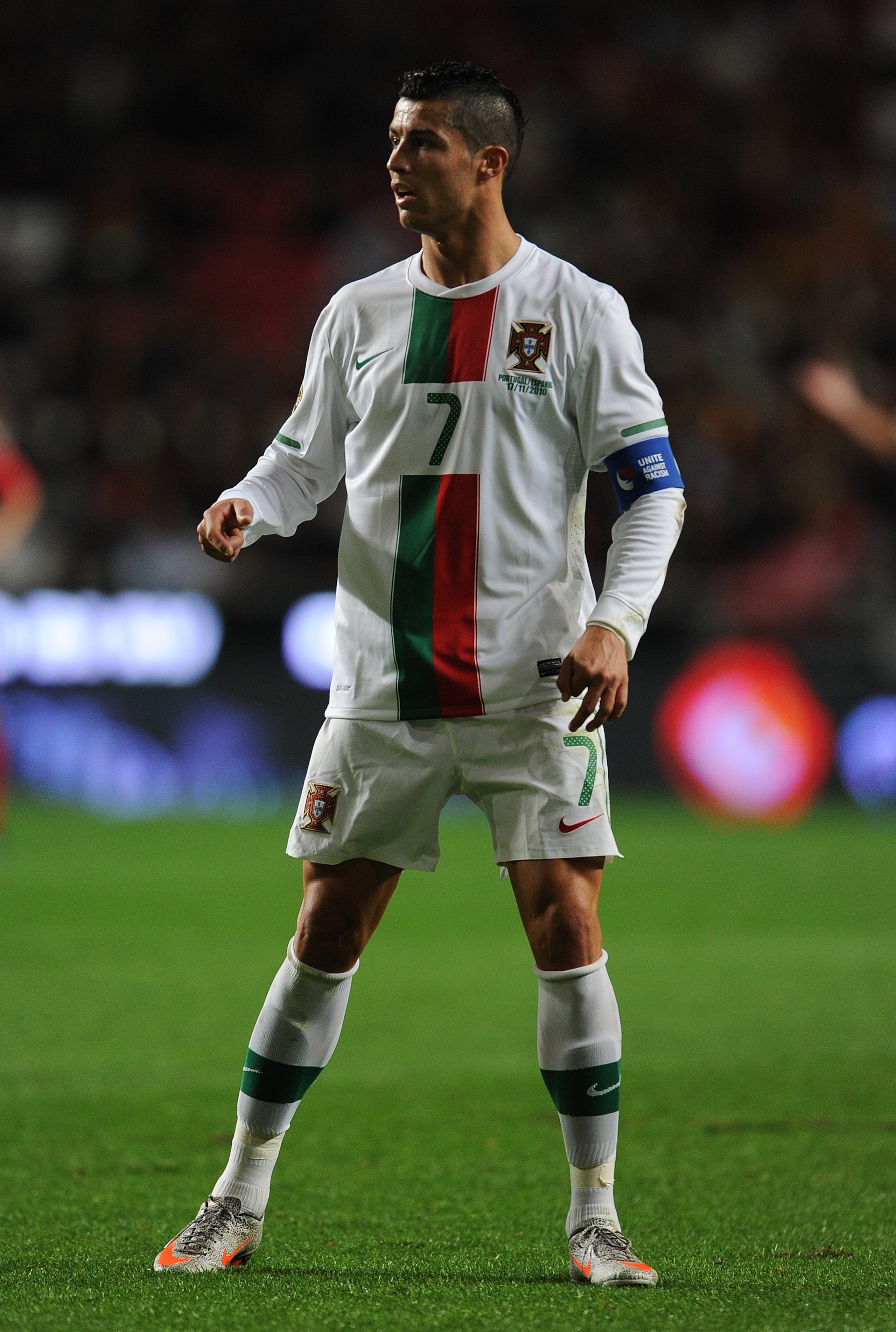 LISBON, PORTUGAL - NOVEMBER 17: Cristiano Ronaldo of Portugal looks on during the International Friendly match between Portugal and Spain at the Estadio da Luz on November 17, 2010 in Lisbon, Portugal. (Photo by Jasper Juinen/Getty Images) LISBON, PORTUGAL - NOVEMBER 17: Cristiano Ronaldo of Portugal looks on during the International Friendly match between Portugal and Spain at the Estadio da Luz on November 17, 2010 in Lisbon, Portugal. (Photo by Jasper Juinen/Getty Images)