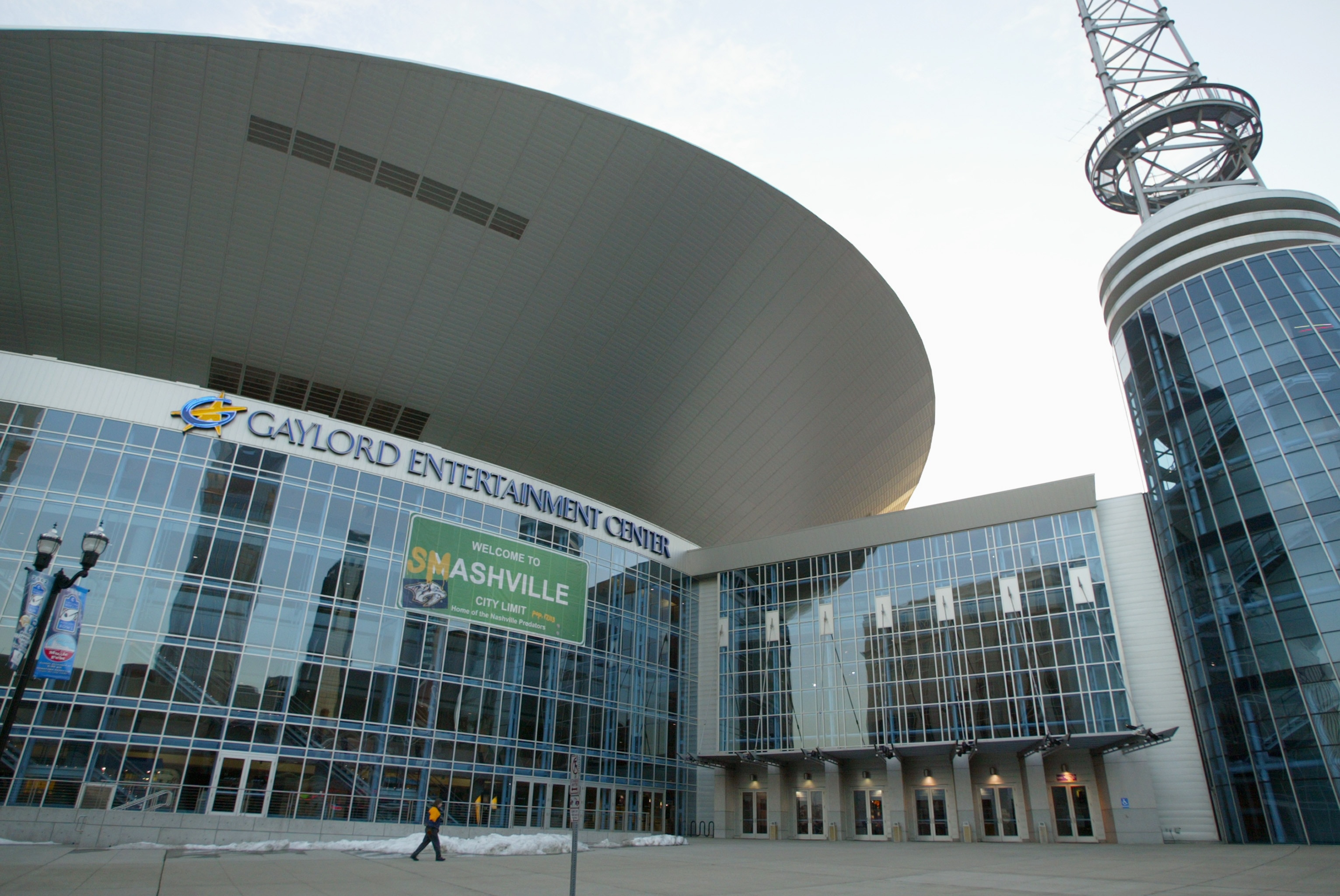 NASHVILLE - JANUARY 21: Exterior view of the Gaylord Entertainment Center, home of the Nashville Predators taken on January 21, 2003 in Nashville, Tennessee. (Photo by: Getty Images/Getty Images)