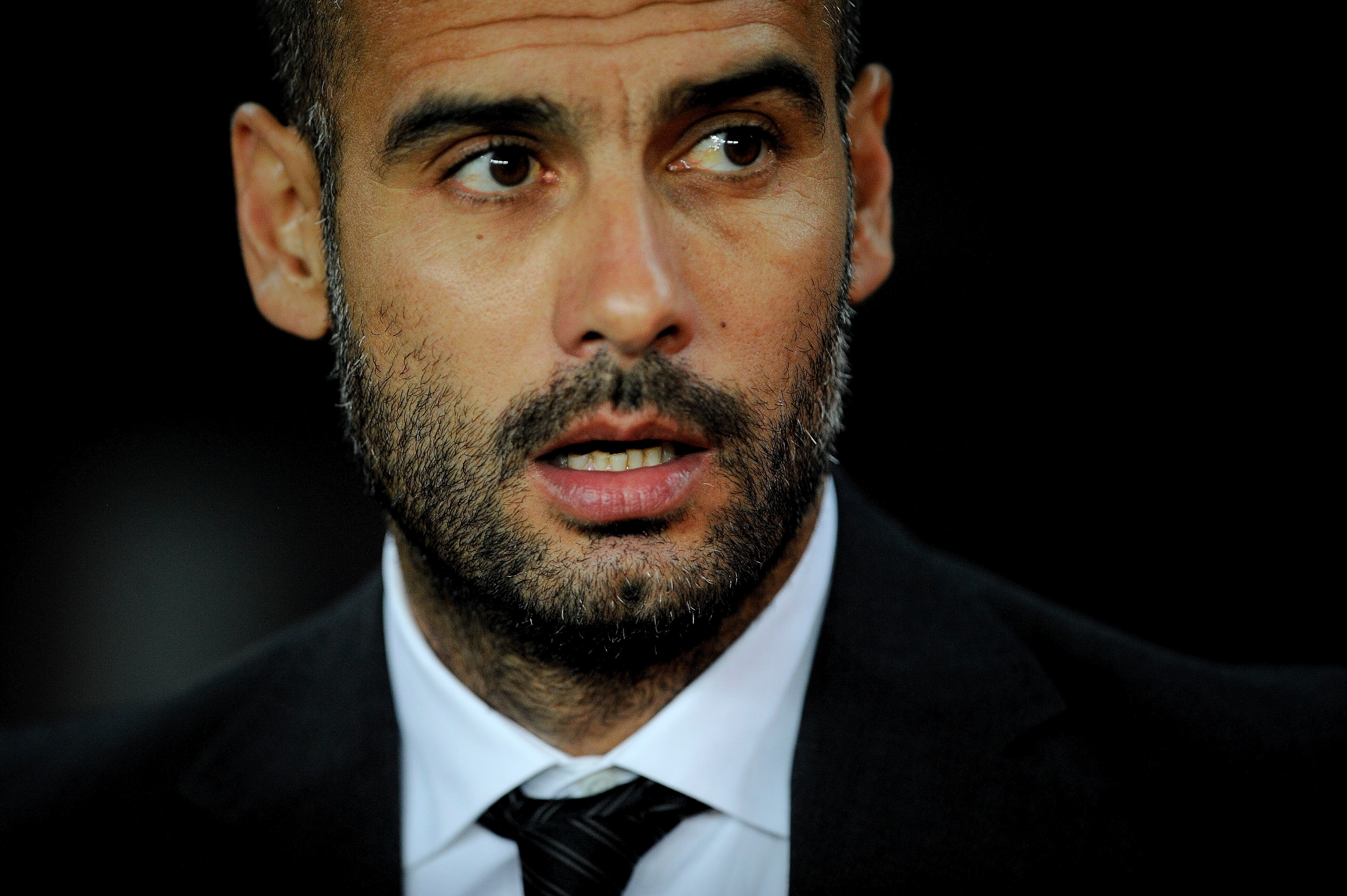 BARCELONA, SPAIN - OCTOBER 30:  Head coach Josep Guardiola of Barcelona looks on prior the La Liga match between Barcelona and Sevilla FC on October 30, 2010 in Barcelona, Spain. Barcelona won the match 5-0.  (Photo by David Ramos/Getty Images)
