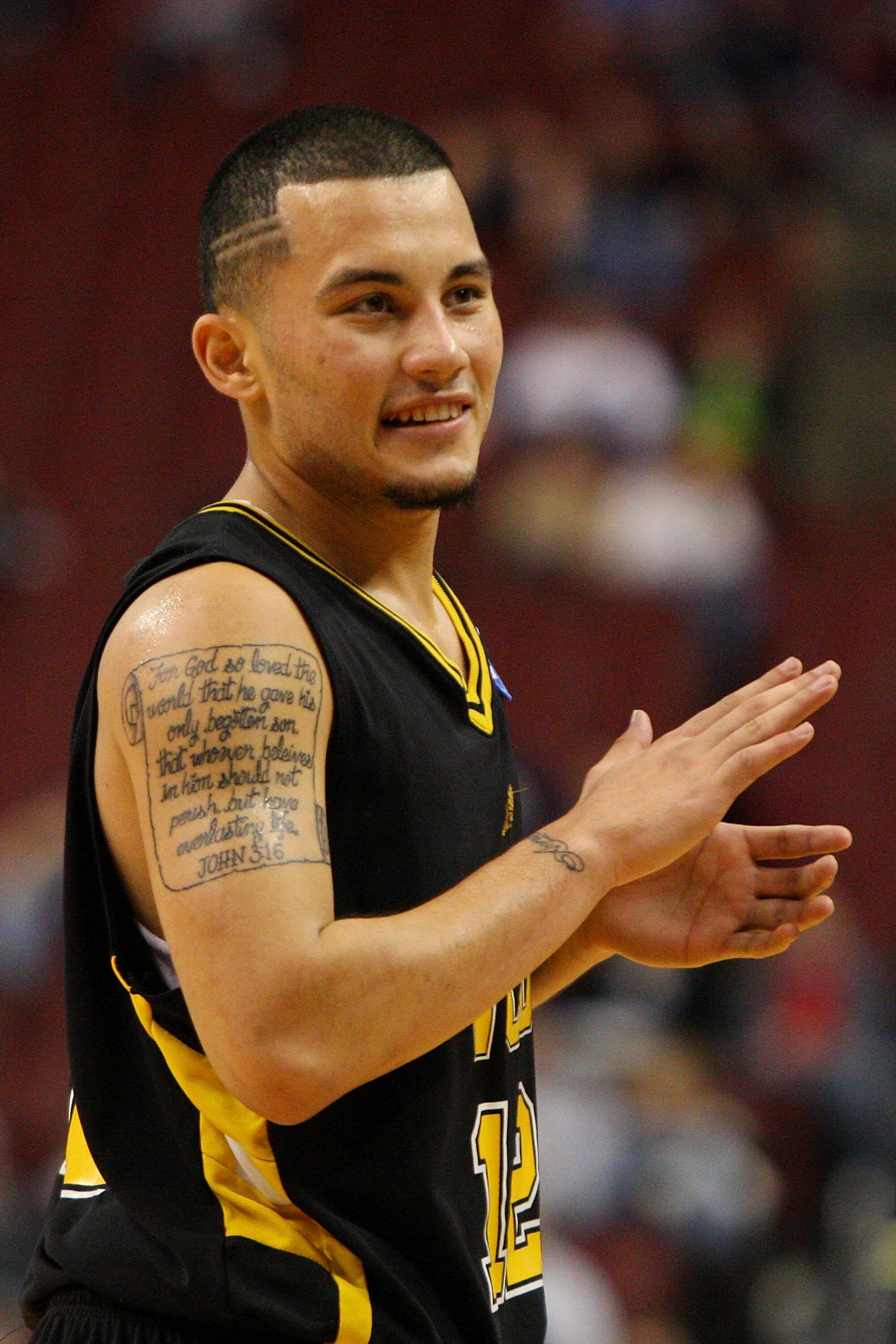 PHILADELPHIA - MARCH 19:  Joey Rodriguez #12 of the VCU Rams cheers on his team during the game against the UCLA Bruins during the first round of the NCAA Division I Men's Basketball Tournament at the Wachovia Center on March 19, 2009 in Philadelphia, Pen