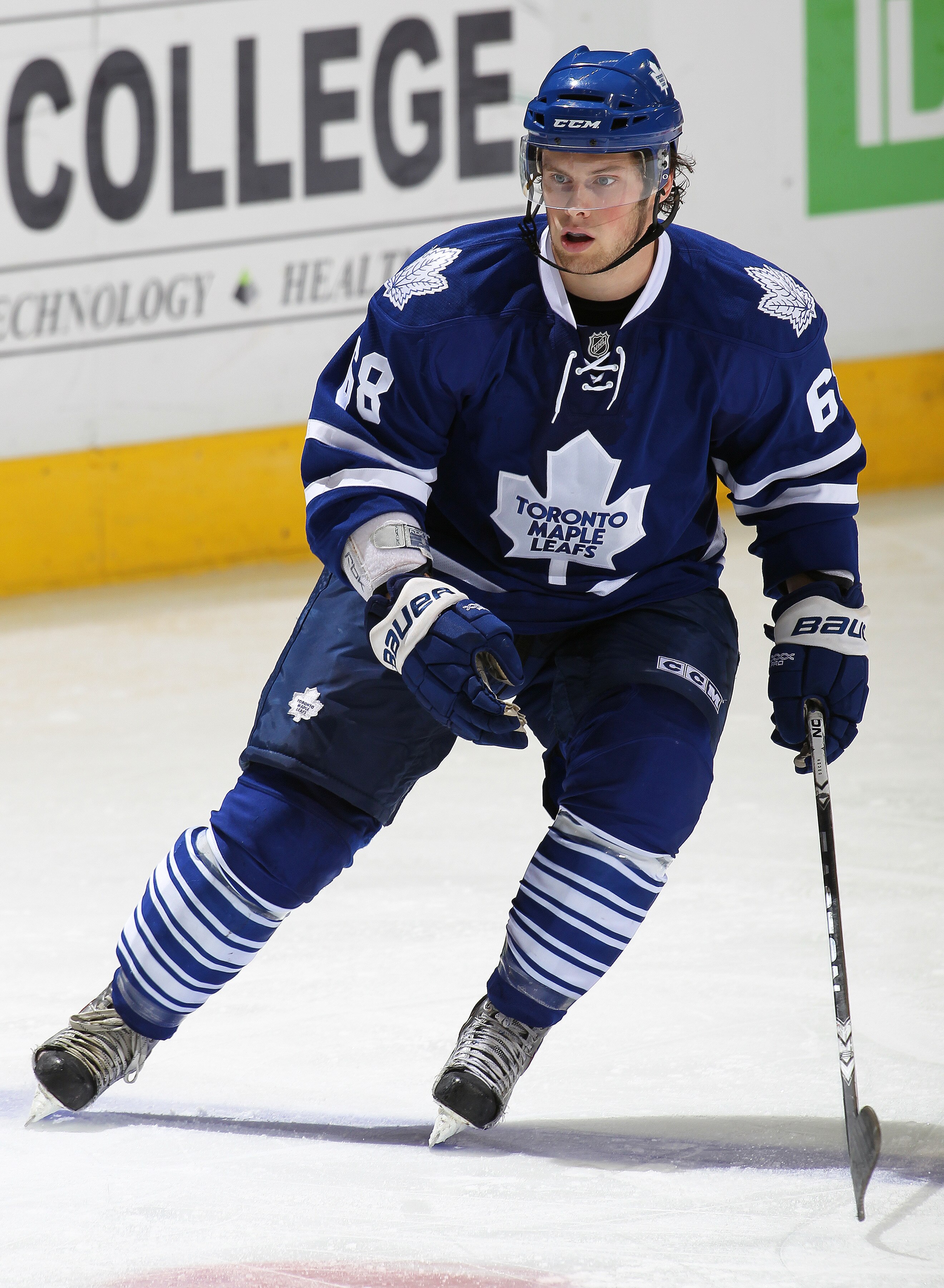 LONDON, ON - SEPTEMBER 14:  Kenny Ryan #68 of the Toronto Maple Leafs skates in a game against the Ottawa Senators during the NHL Rookie Tournament on September 14, 2010 at the John Labatt Centre in London, Ontario. The Senators defeated the Leafs 3-2. (P