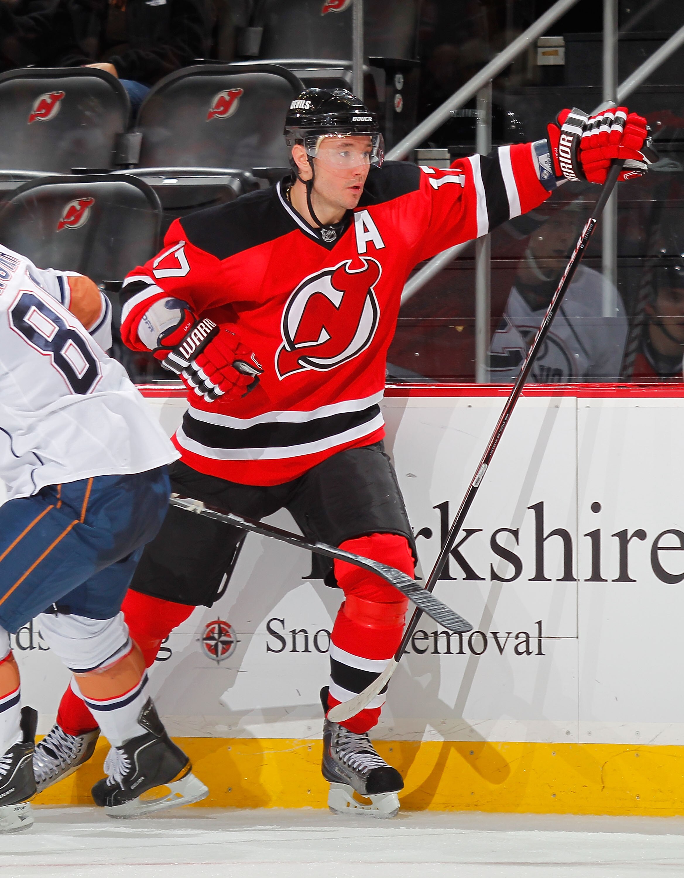 NEWARK, NJ - NOVEMBER 12:  Ilya Kovalchuk #17 of the New Jersey Devils skates during a hockey game against the Edmonton Oilers at the Prudential Center on November 12, 2010 in Newark, New Jersey.  (Photo by Paul Bereswill/Getty Images)