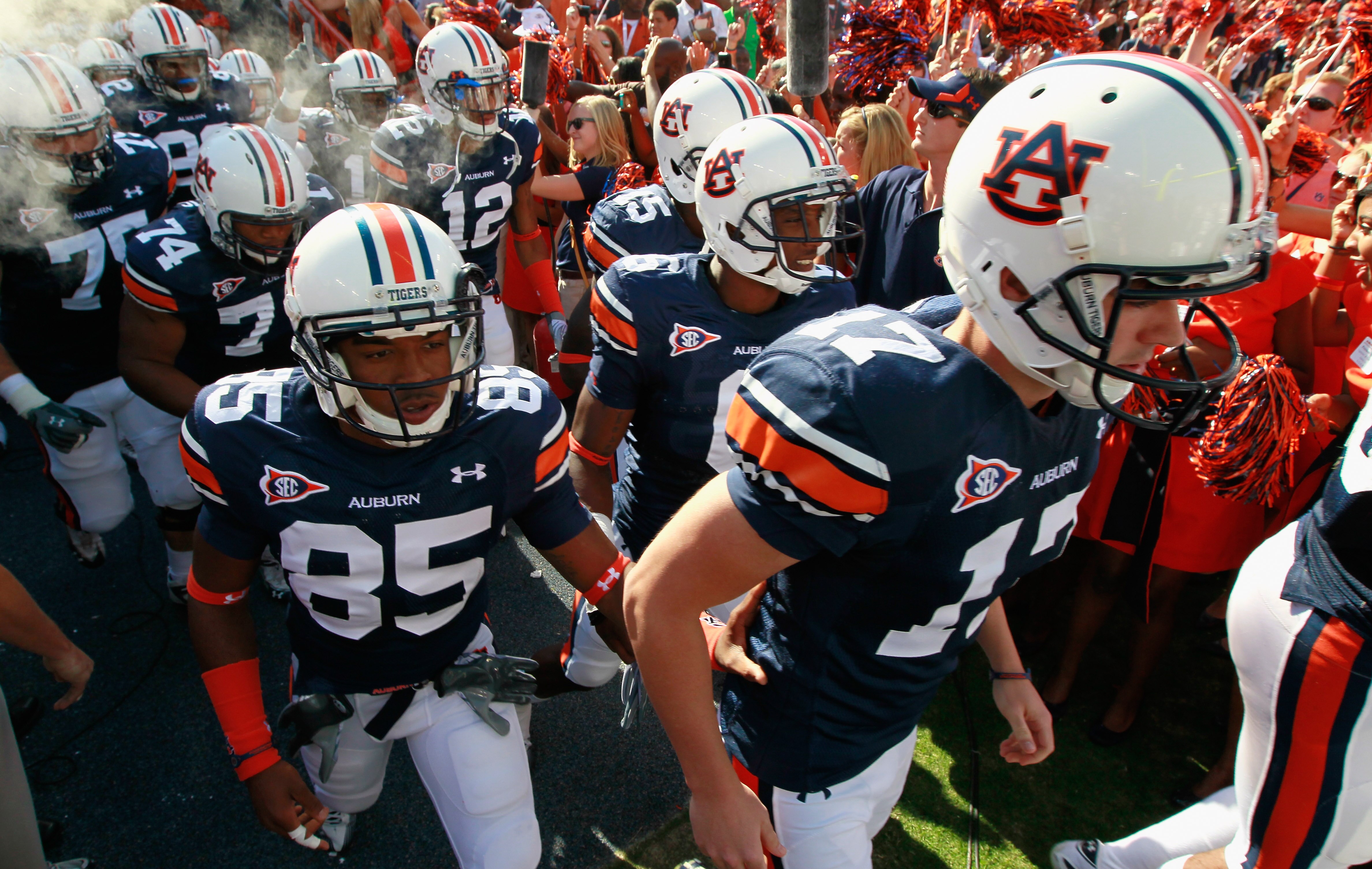 AUBURN, AL - OCTOBER 23:  The Auburn Tigers against the LSU Tigers at Jordan-Hare Stadium on October 23, 2010 in Auburn, Alabama.  (Photo by Kevin C. Cox/Getty Images)