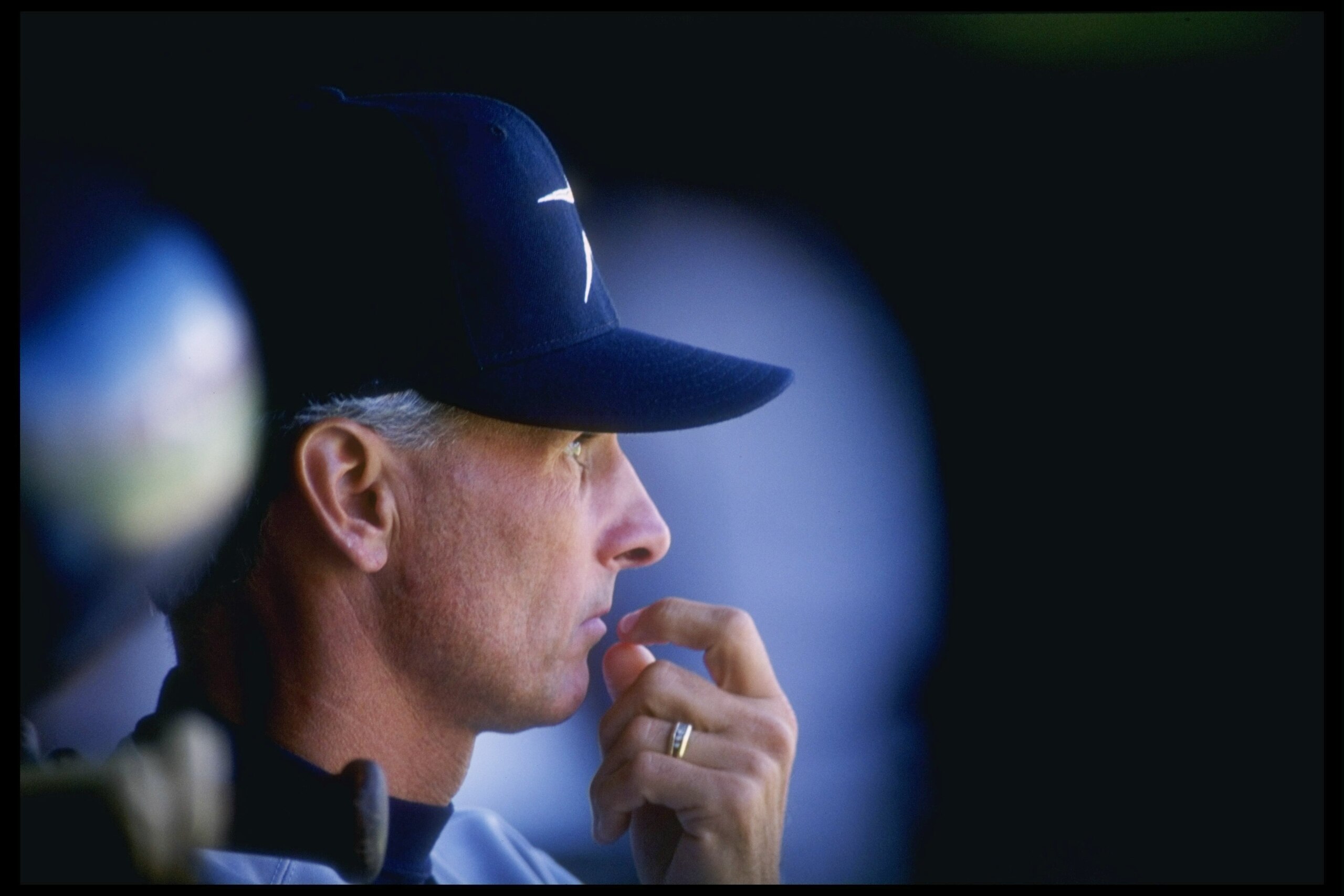 27 Apr 1995:  Manager Terry Collins of the Houston Astros watches his players from the dugout during a game against the San Diego Padres at Jack Murphy Stadium in San Diego, California.  The Padres won the game 13-1. Mandatory Credit: Stephen Dunn  /Allsp